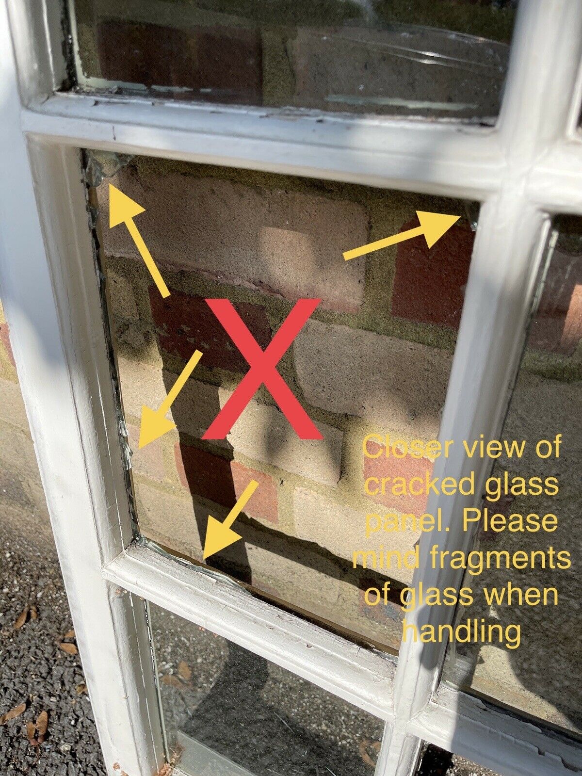 Reclaimed Old Georgian 9 Panel Wooden Window 720 x 975mm