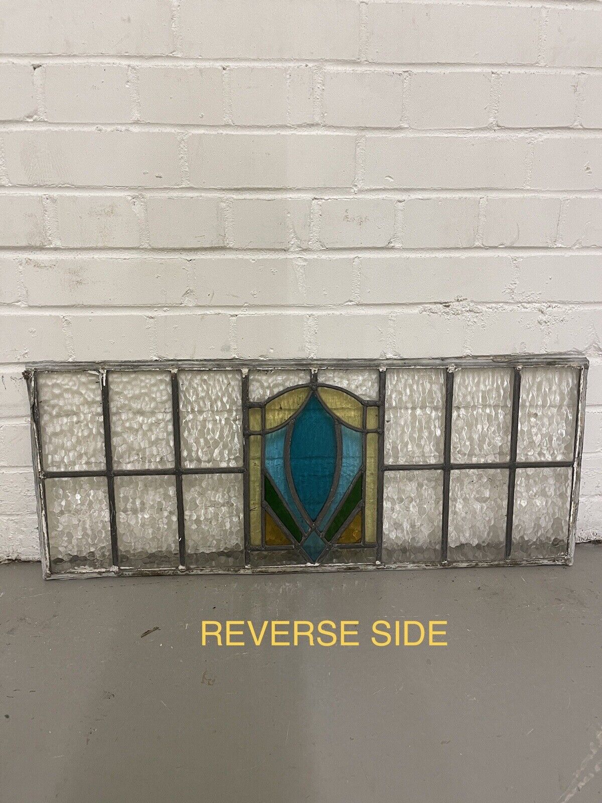 Reclaimed Art Nouveau Leaded Light Stained Glass Surround Panels