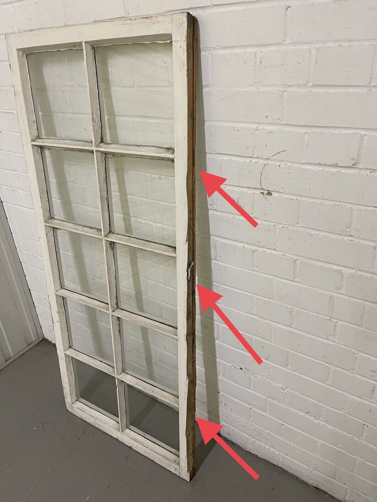 Modern Georgian 10 Panel Wooden Window 605 x 1380mm