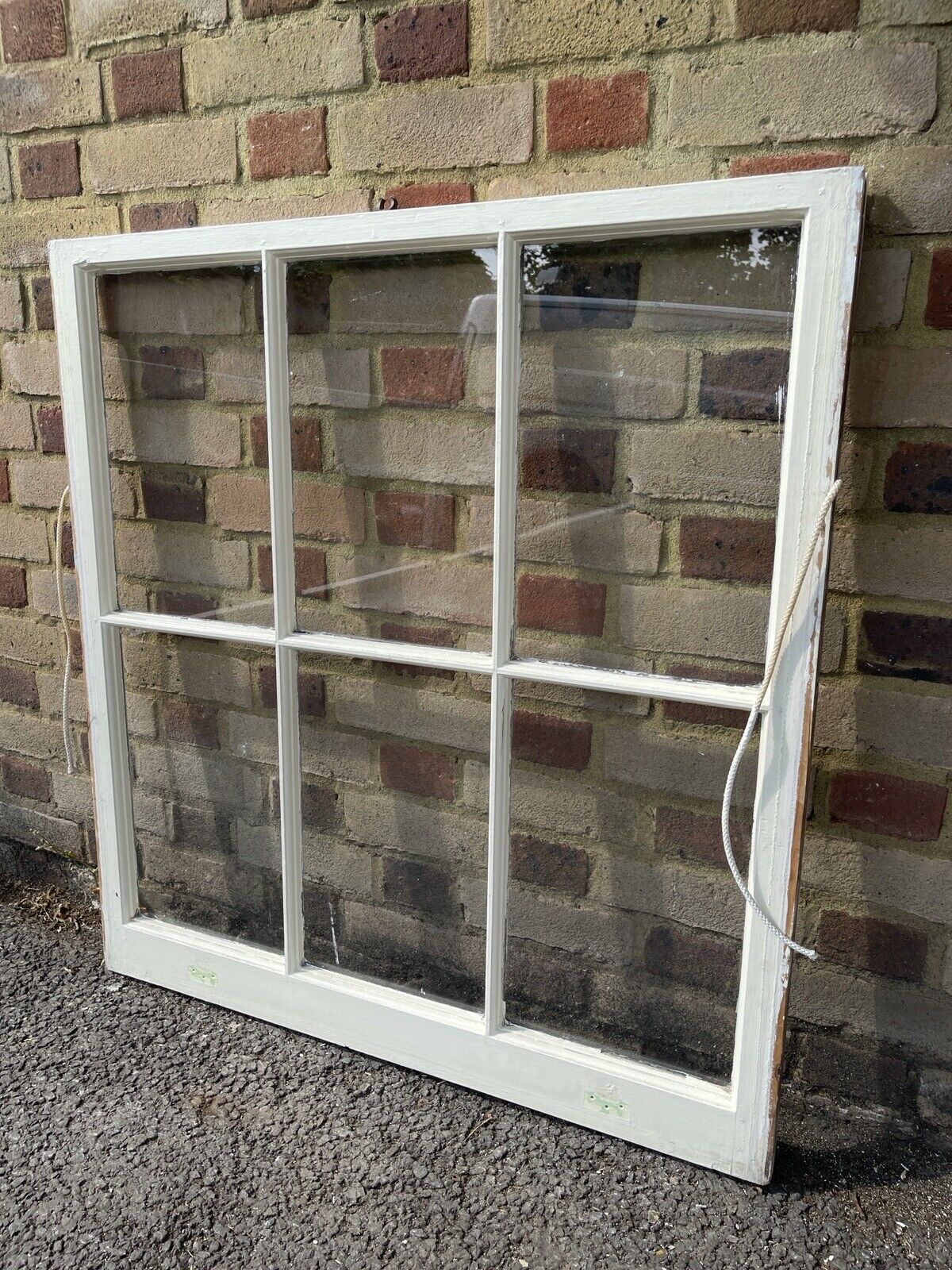 Reclaimed Old Georgian 6 Panel Wooden Window 900 x 945mm