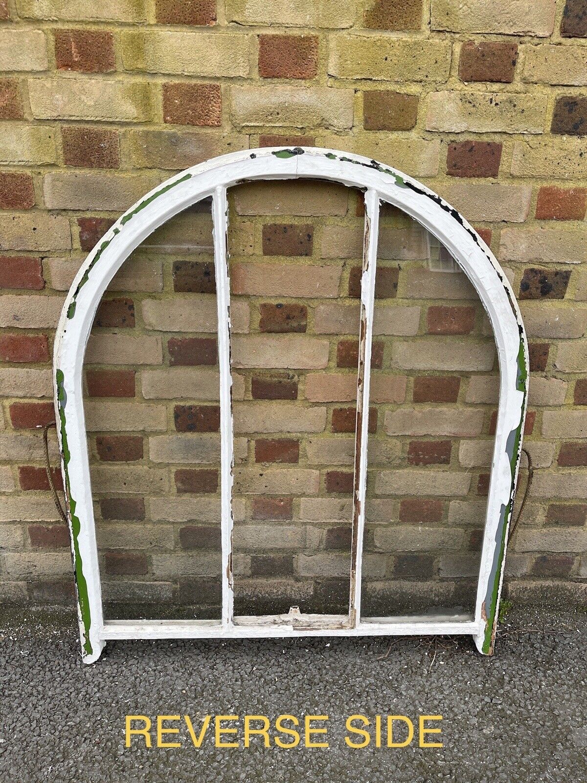 Reclaimed Old Victorian Edwardian Arch Panel Wooden Sash Window 955 x 1055mm