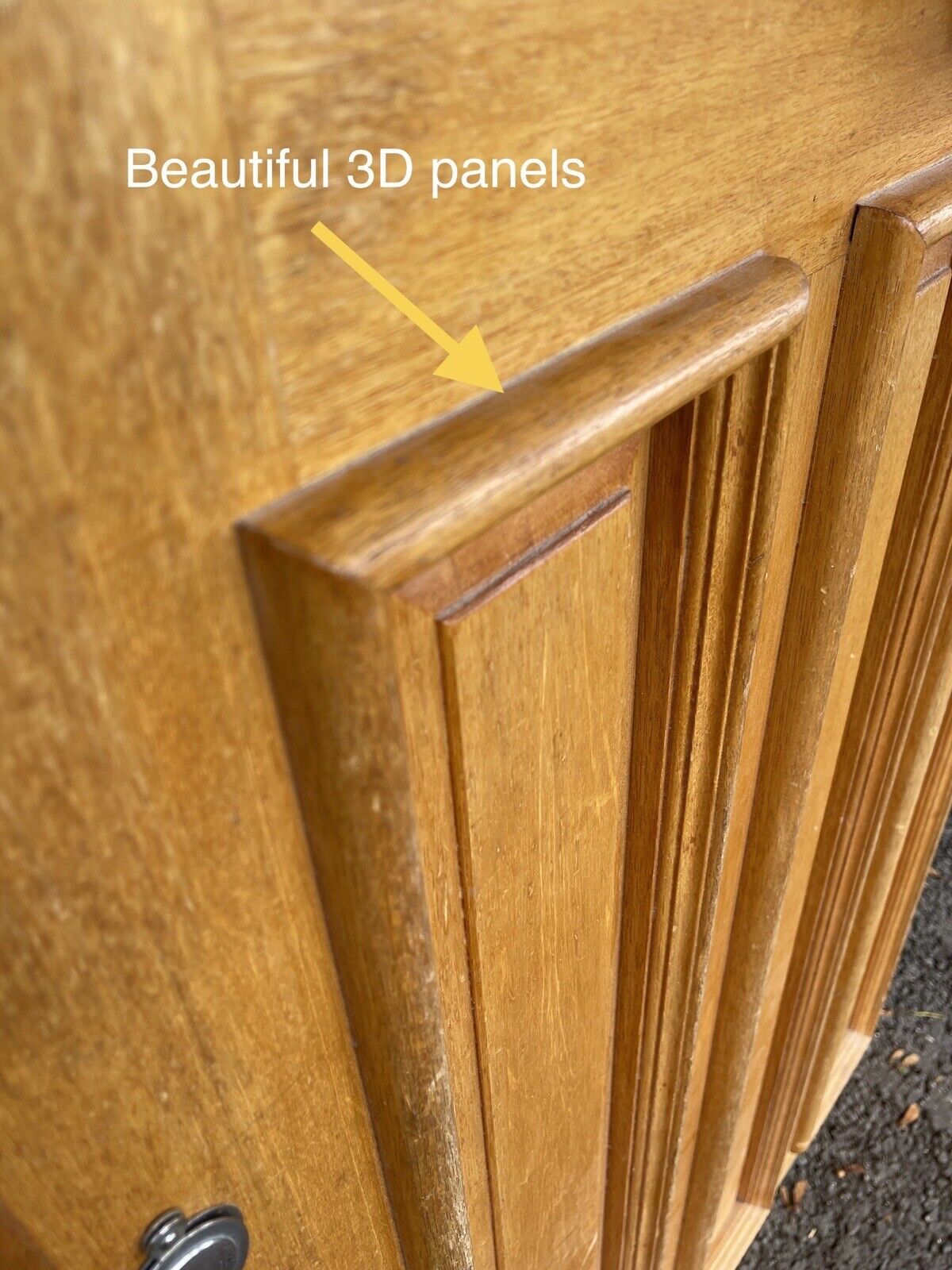 Reclaimed Victorian Edwardian Wooden Panel External Front Door 2030 x 858mm