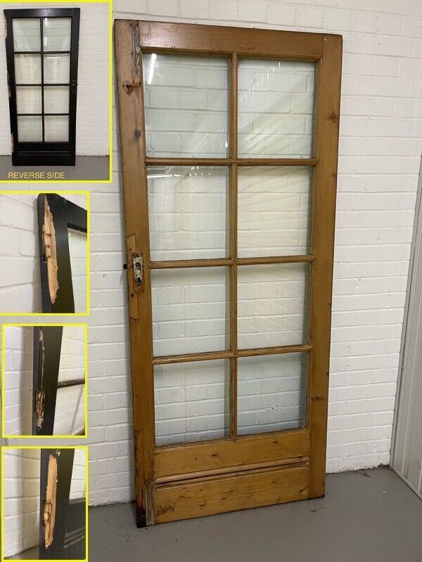Reclaimed Georgian Wooden Panel External Side Back Door 1970x 860mm