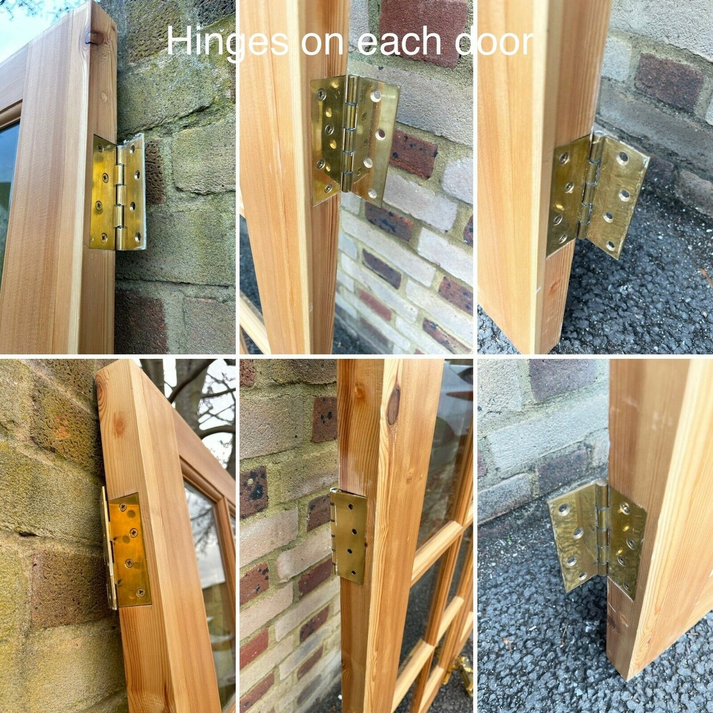 Internal French Bevelled Single Panel Glass Inter Locking Wooden Double Doors