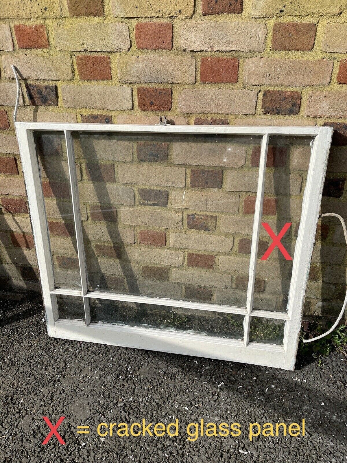 Reclaimed Old Edwardian 6 Panel Wooden Panel Sash Window