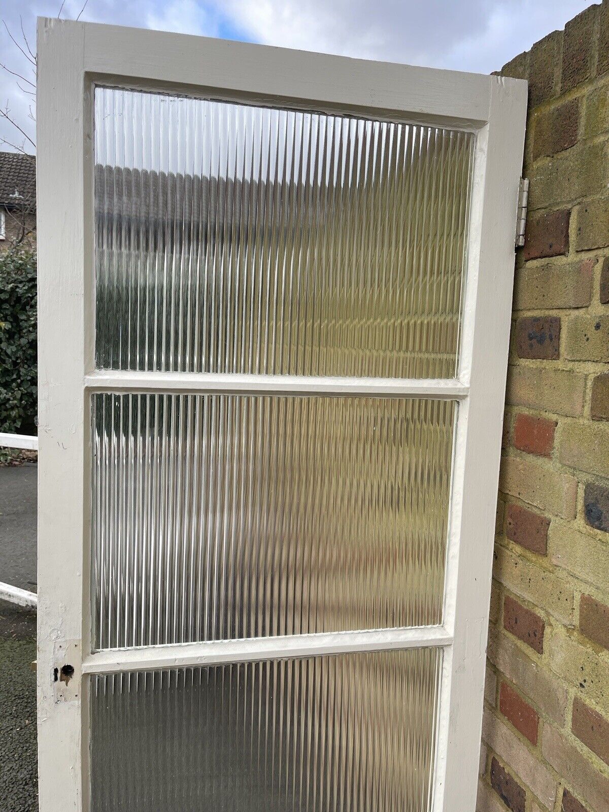 Reclaimed Reeded Glass Internal Or External Door 1945 x 725mm