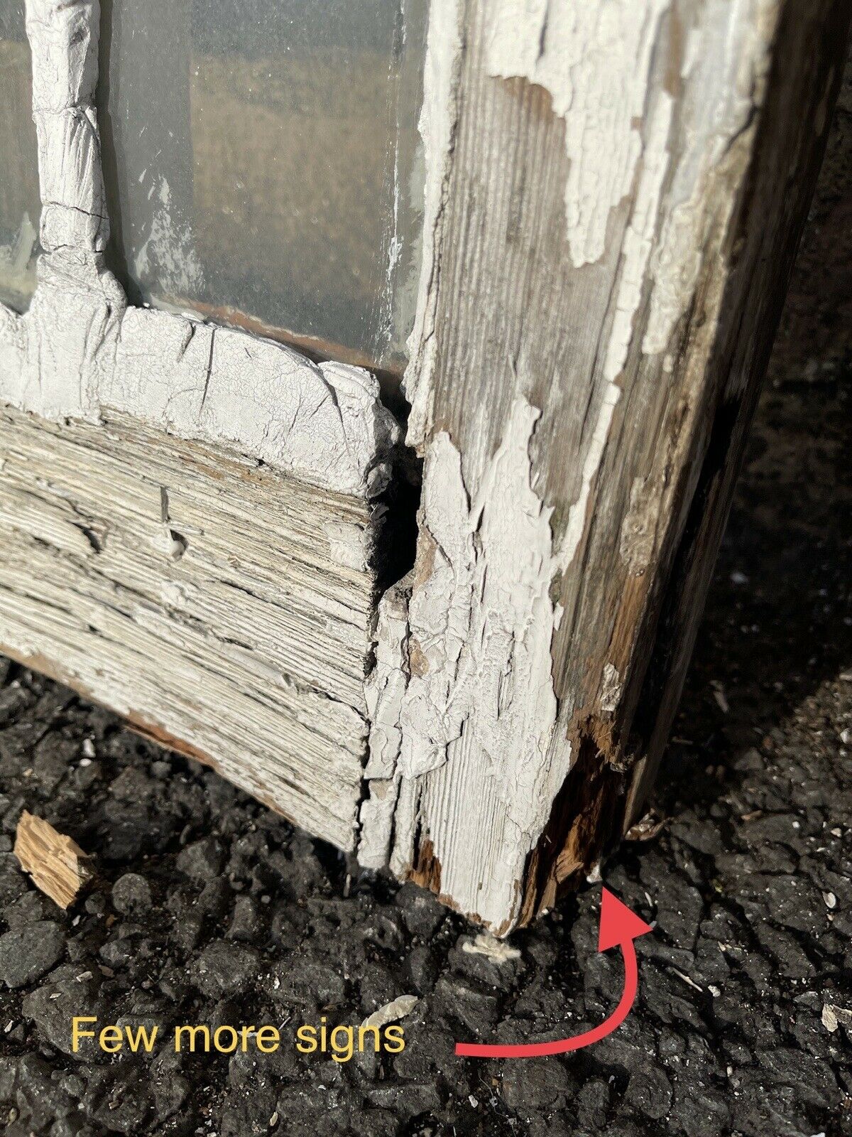 Reclaimed Old Edwardian 6 Panel Wooden Panel Sash Window