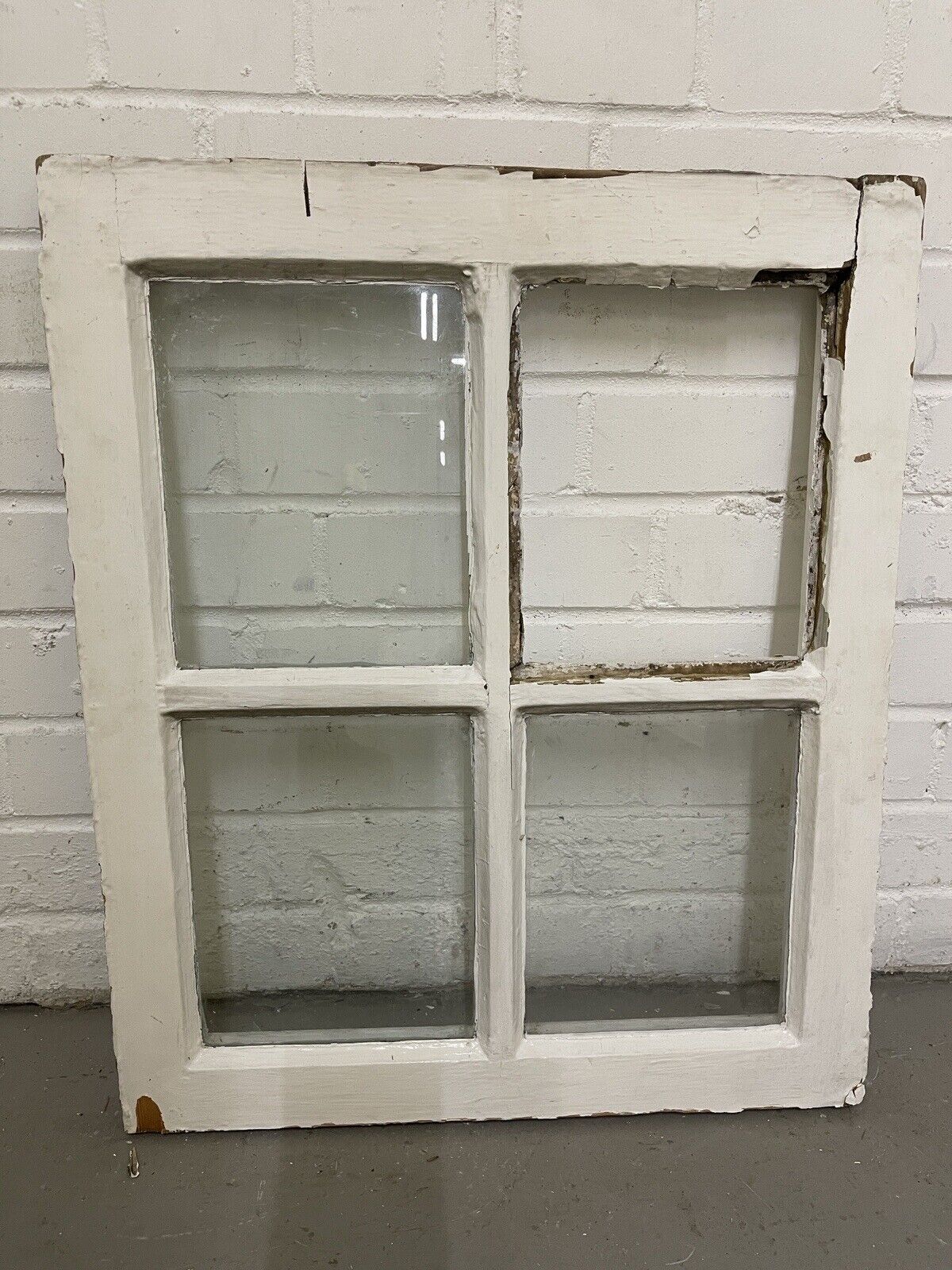 Reclaimed Old Georgian 4 Panel Wooden Window 495 x 585mm