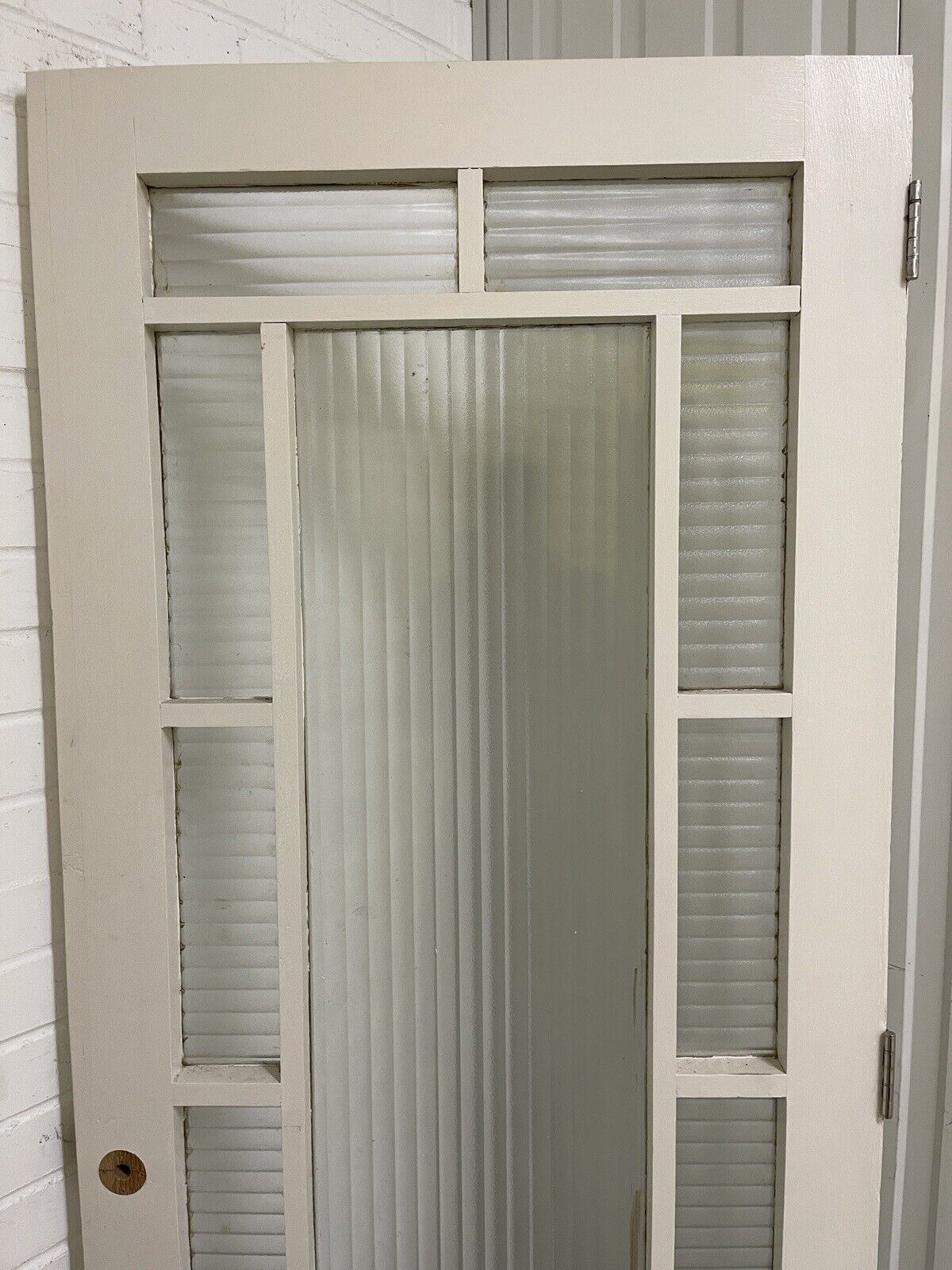 Art Deco Reeded Glass Internal Or External Door 1940 or 1946mm x 760mm