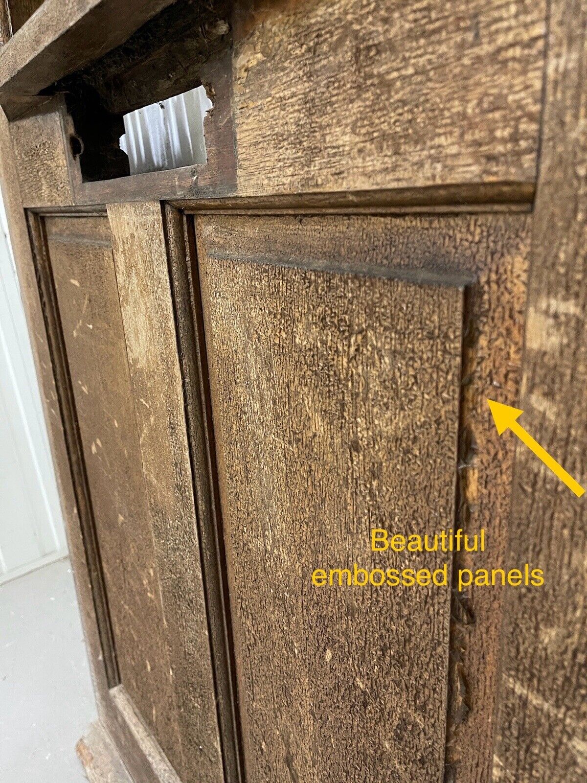 Reclaimed Bow Wooden Panel Front Door 1980 x 833mm