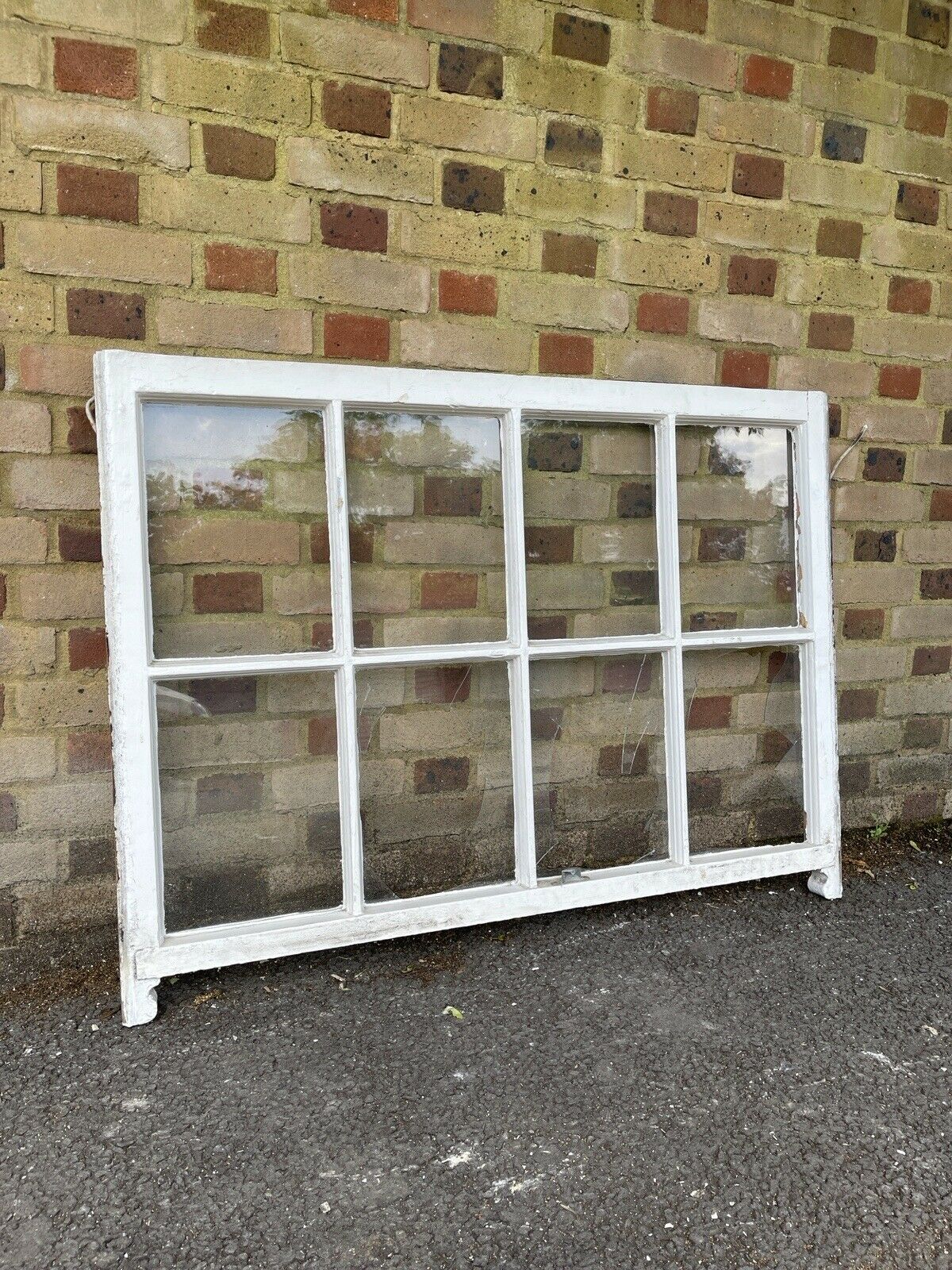 Reclaimed Old Georgian 8 Panel Wooden Window 1210 x 910mm