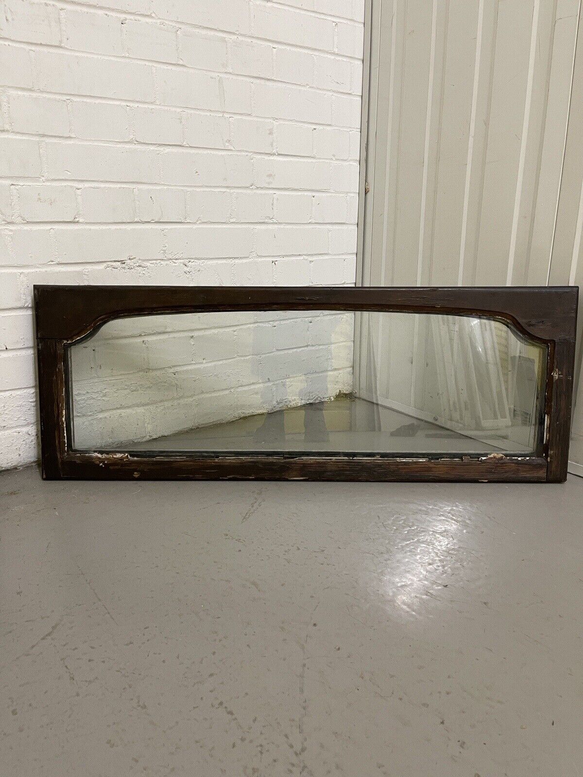 Pair Of Fanlight Arch Double Glazed Wooden Windows 1010 x 373mm 1010 x 373mm