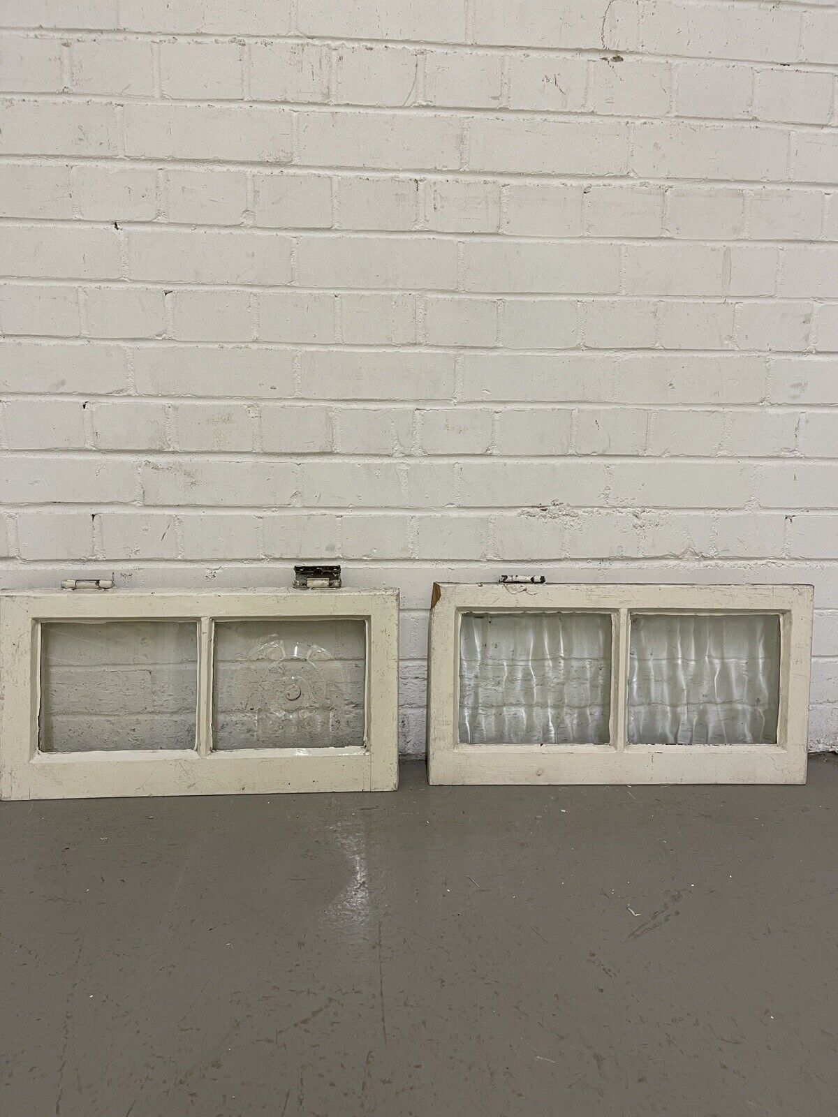 Pair Of Modern Georgian 2 Panel Wooden Windows 560 x 295mm 565 x 300mm