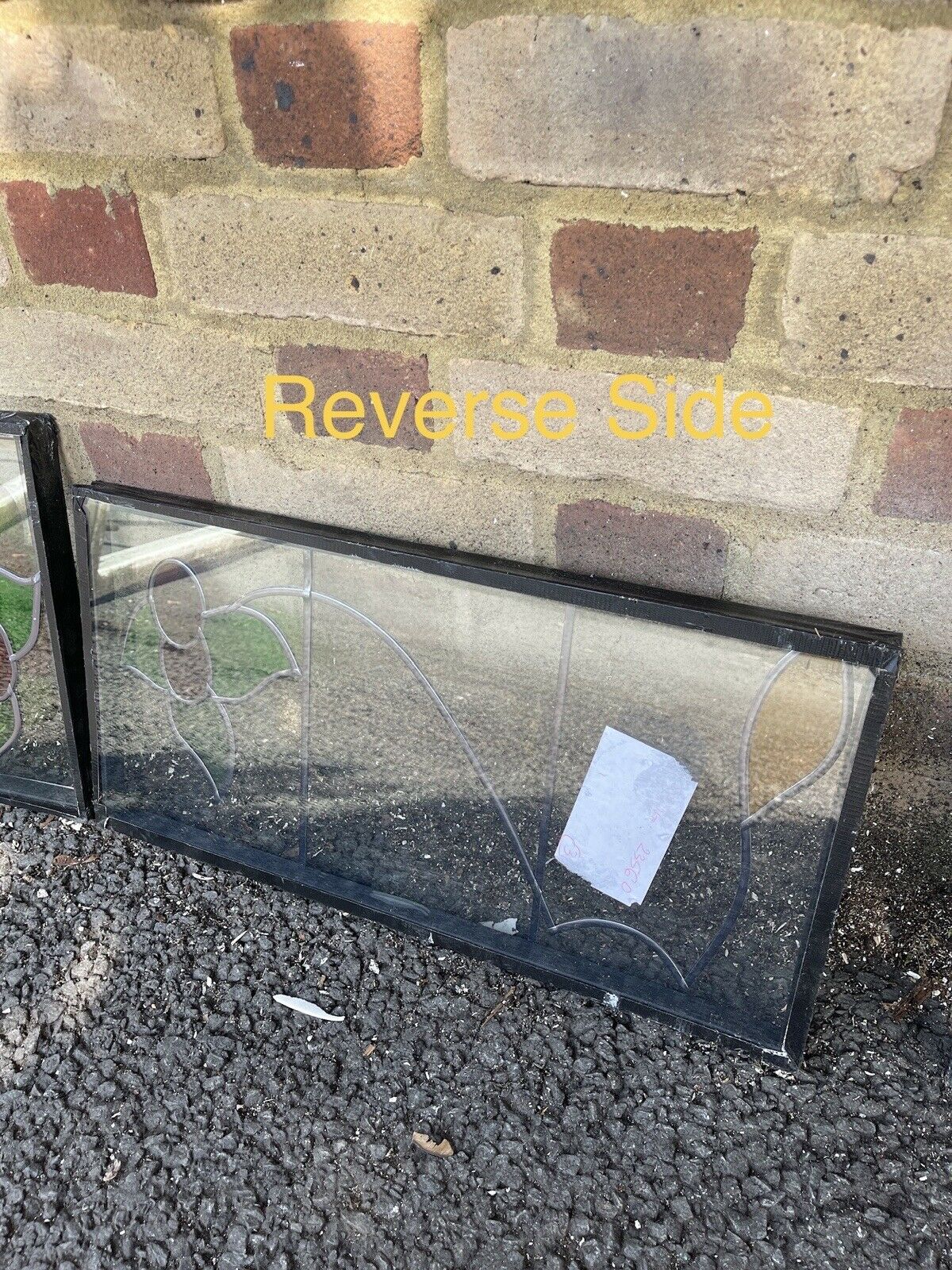 Job Lot Of Three Leaded Light Double Glazed Floral Stained Glass Panels