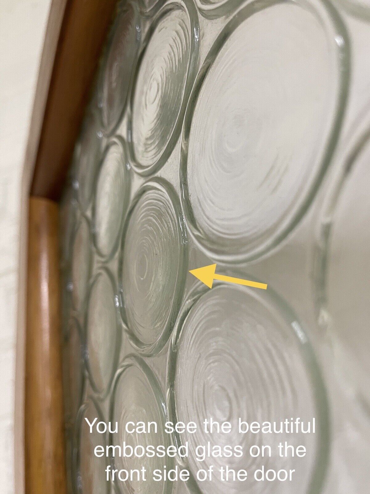 Reclaimed Art Deco Bottle Retro Round Glass Internal Door 1967 x 765mm