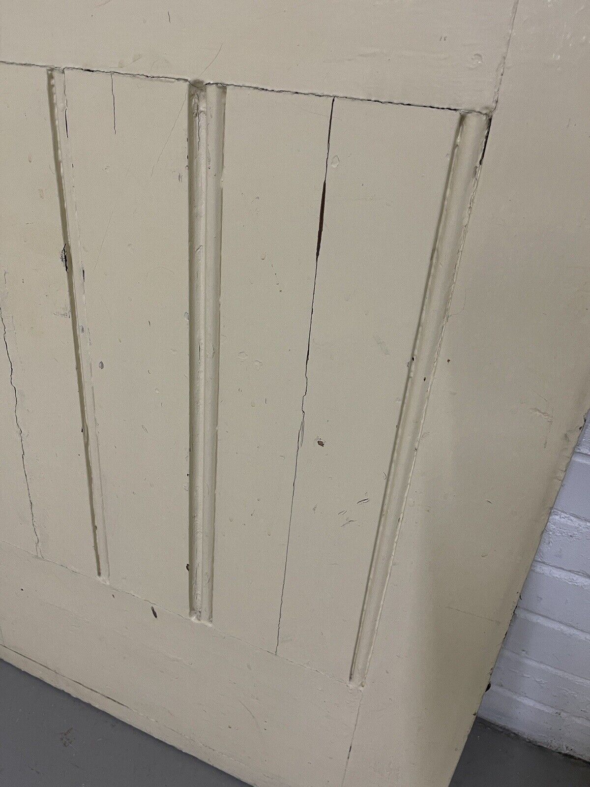 Reclaimed Reeded Glass Victorian Pine Internal 4 panel Door 1960 x 705mm