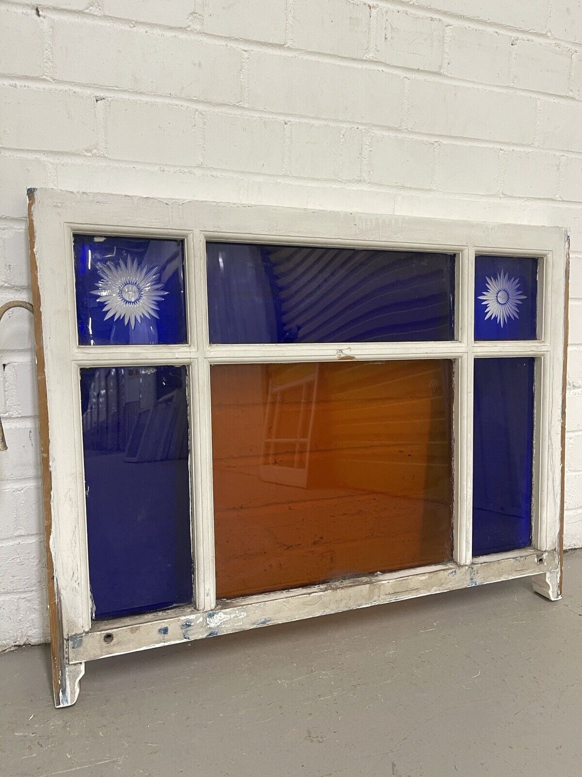 Pair Of Reclaimed Edwardian Glory Stars Wooden Panel Sash Window 590x764 634x764