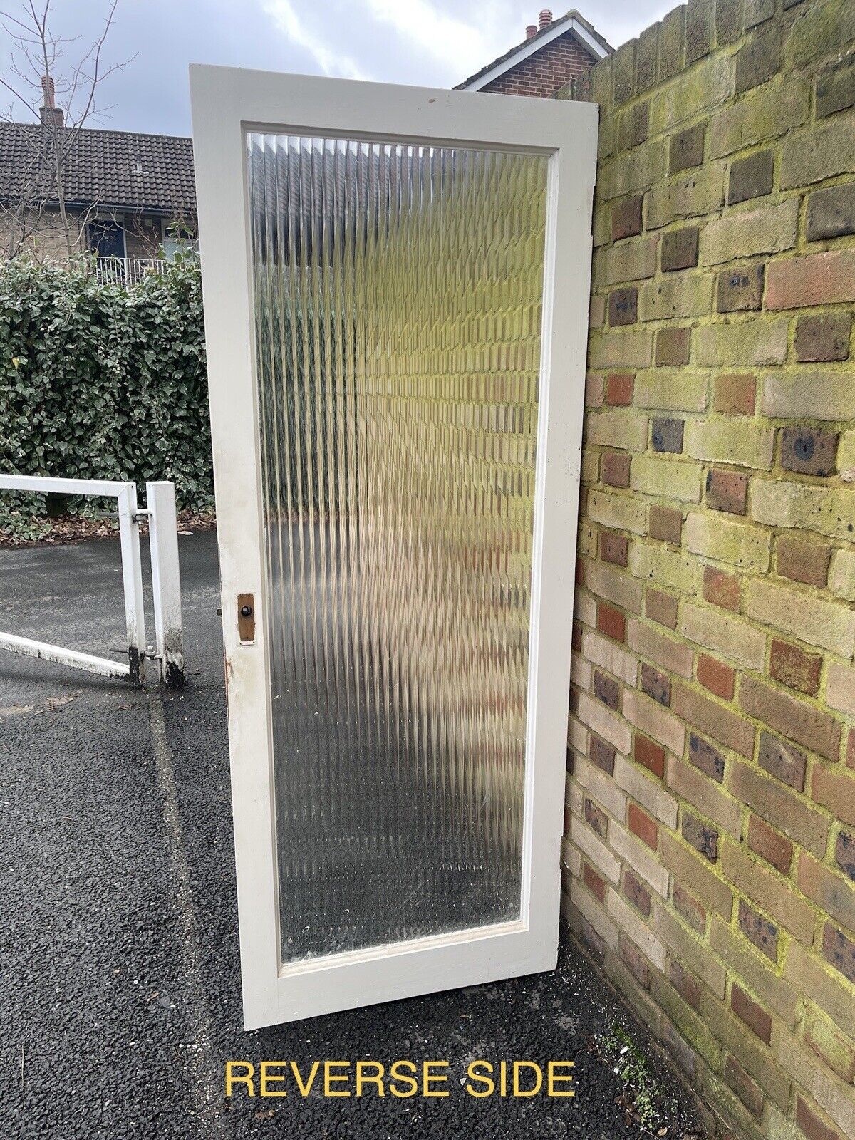 Reclaimed Reeded Glass Internal Or External Door 1920 x 755mm