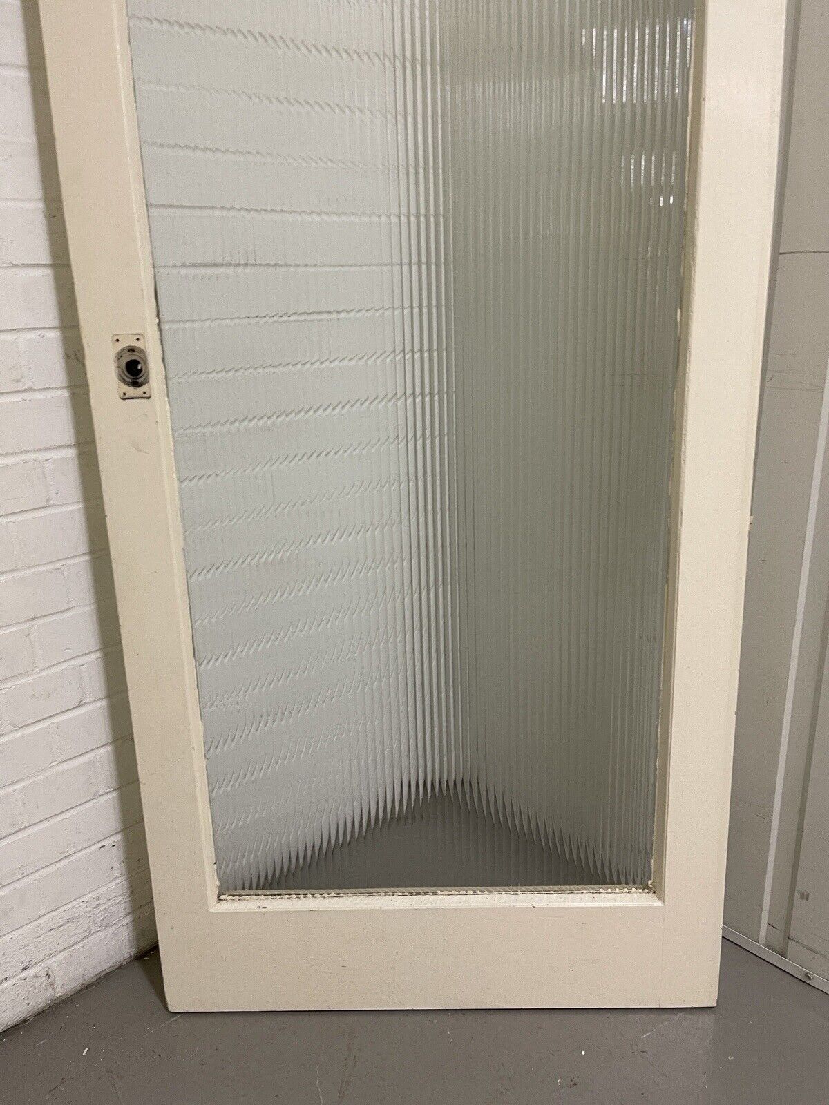 Reclaimed Reeded Glass Internal Or External Door 1970 or 1973 x 835mm