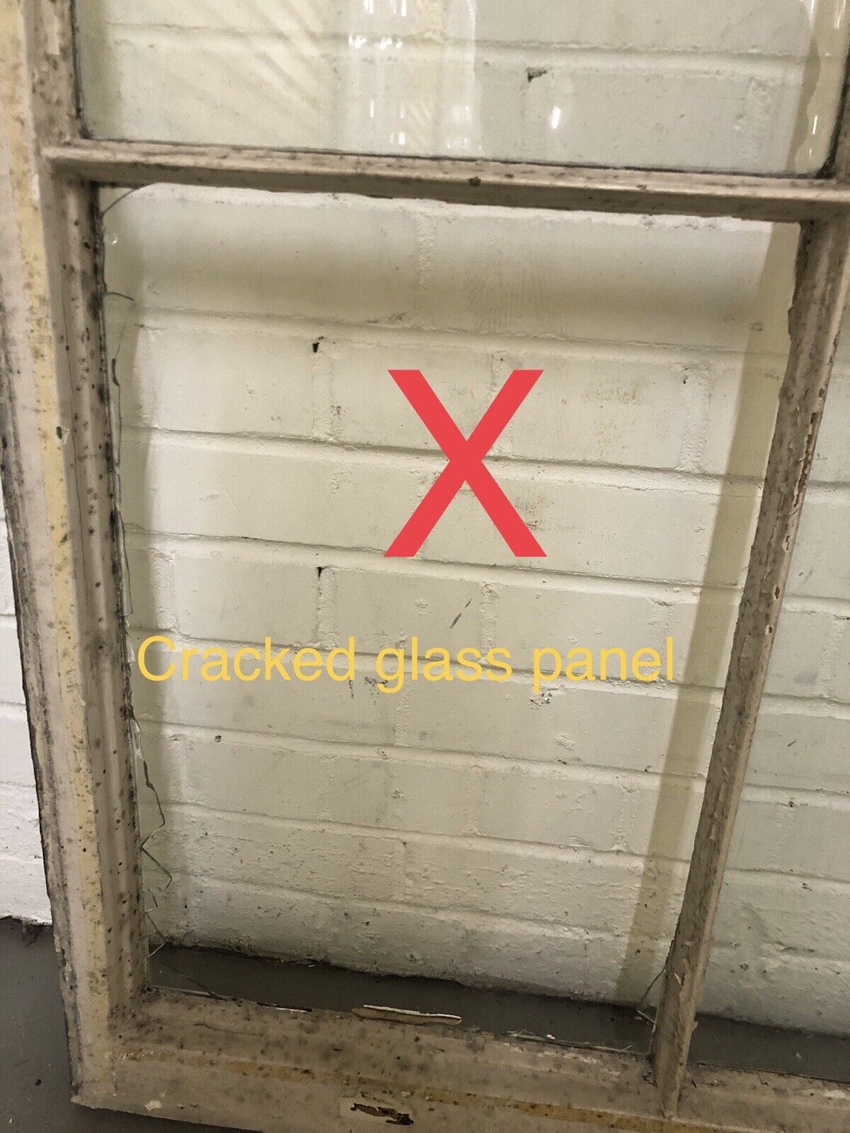 Reclaimed Old Large Georgian 6 Panel Wooden Window 1217 x 1225mm
