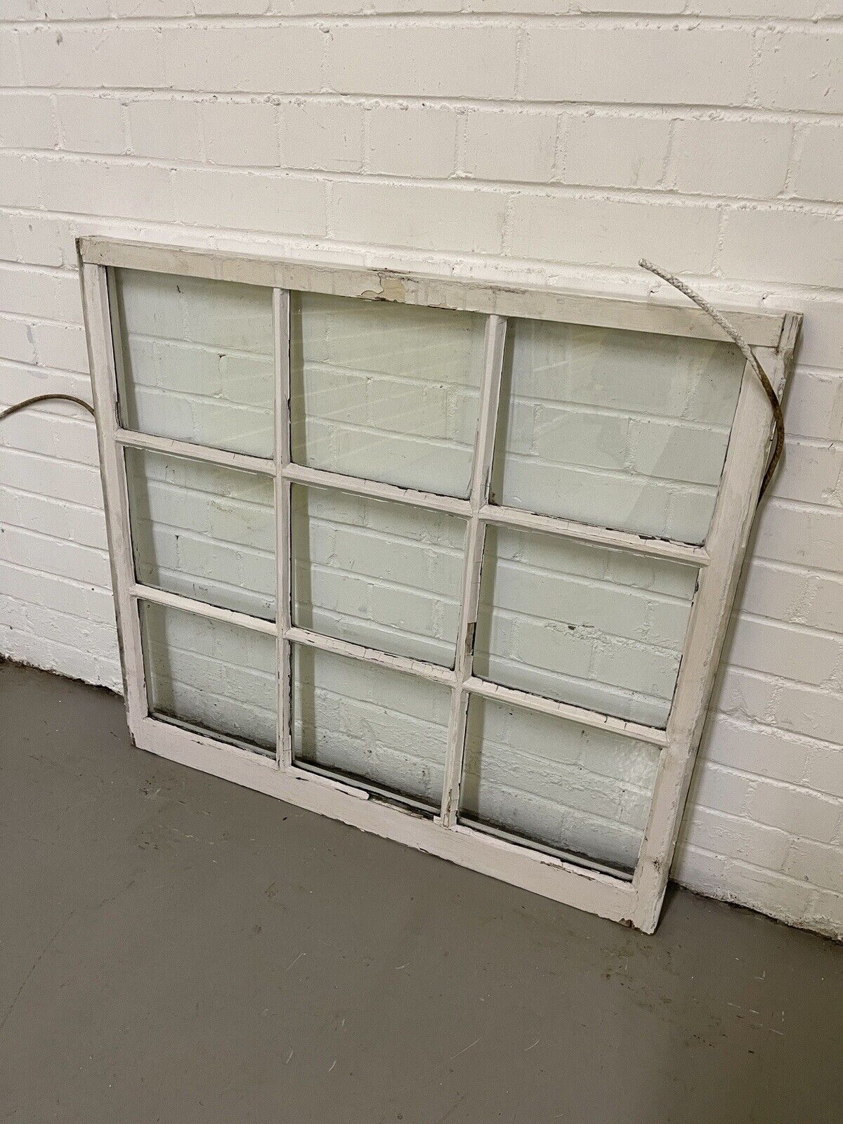 Reclaimed Old Georgian 9 Panel Wooden Window 911 x 830mm