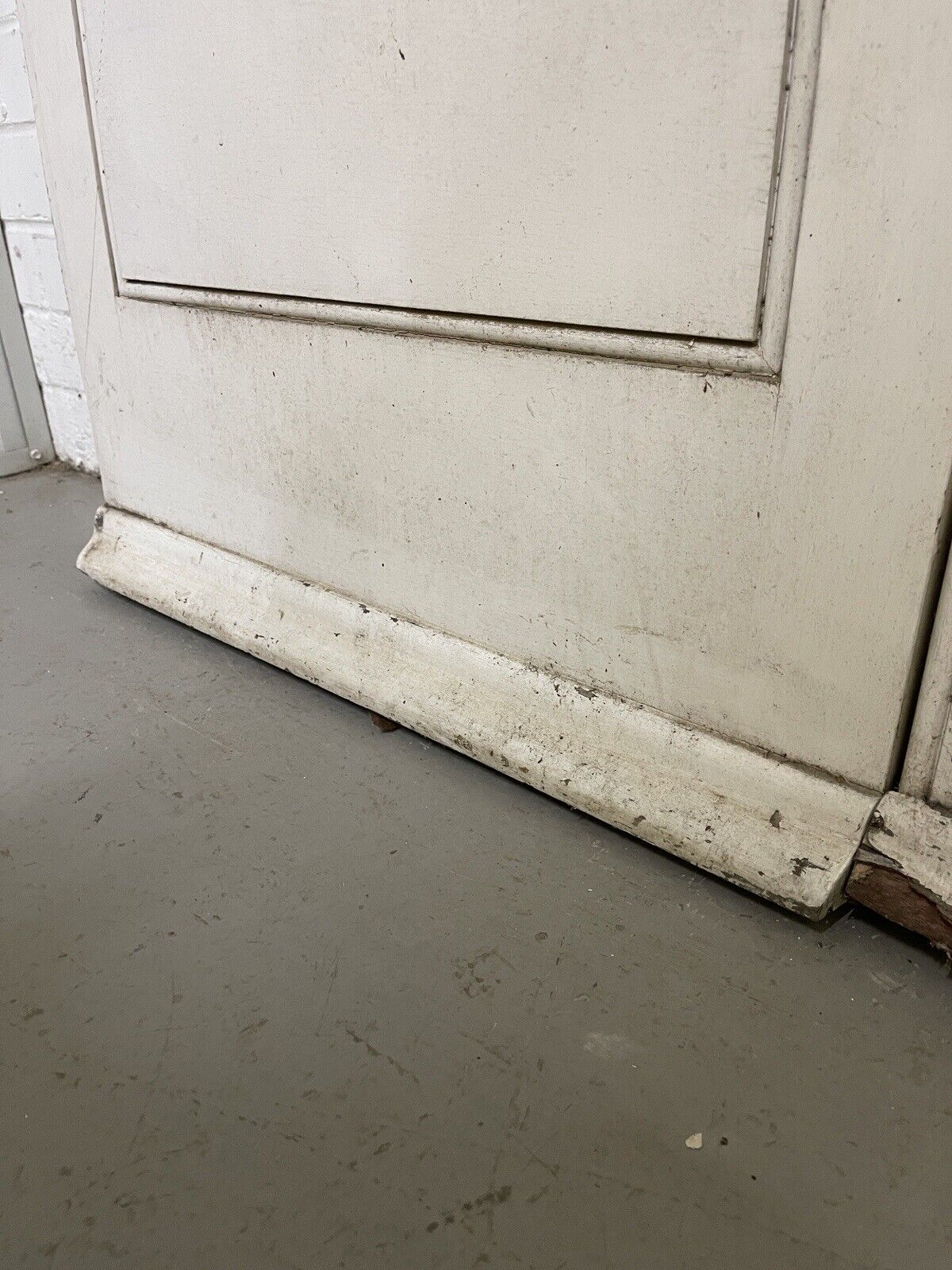 Reclaimed Edwardian French Single Panel Glass Wooden Double Doors 2070 x 1210mm