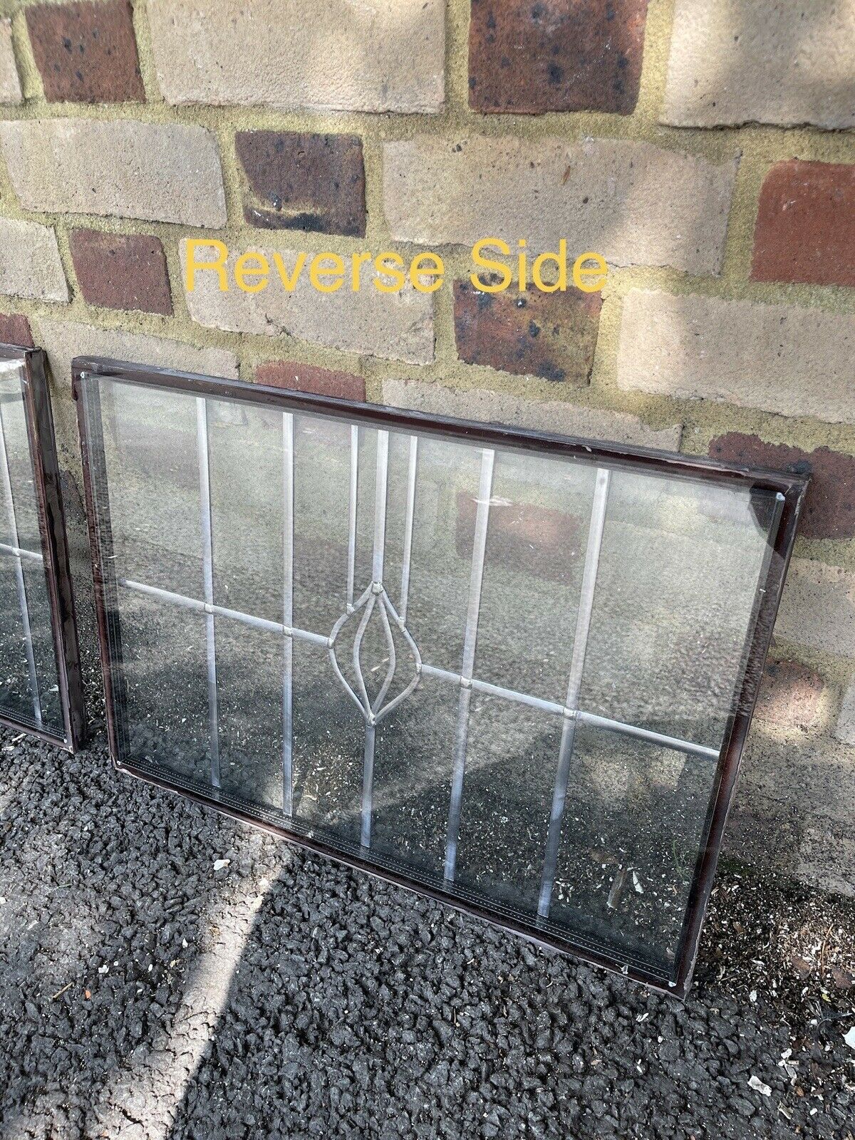 Job Lot Of Five Leaded Light Double Glazed Stained Glass Panes Panels