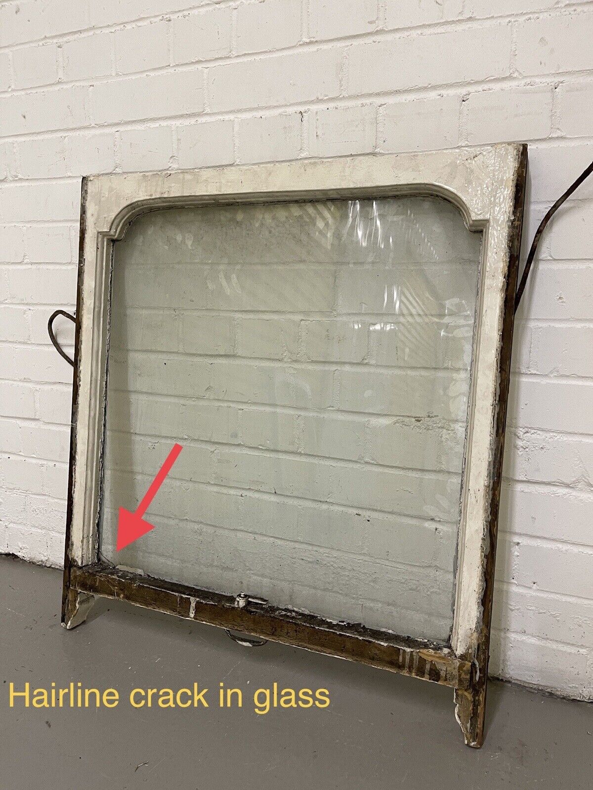Reclaimed Old Edwardian Arch Sash Wooden Window 770 x 695mm