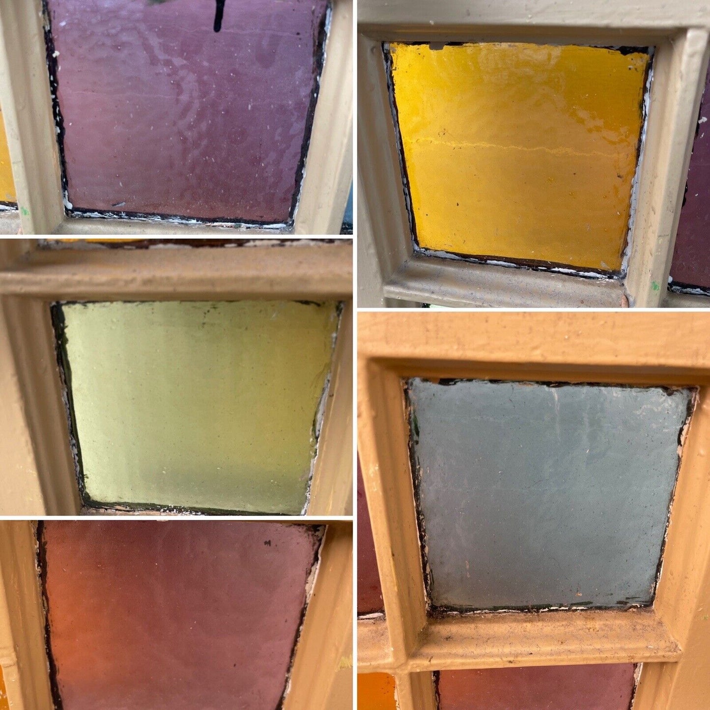 Reclaimed Old Georgian 6 Panel Wooden Window 1180 x 610mm