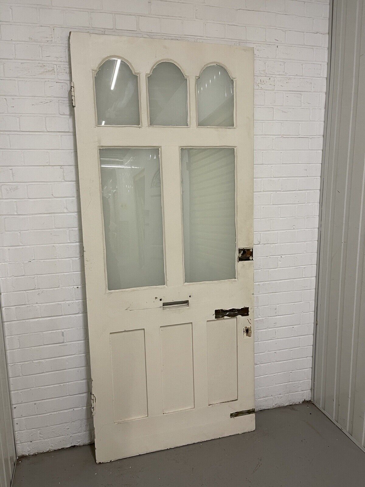 Reclaimed Victorian Edwardian Wooden Panel Front Door 2115 or 2125 x 910mm