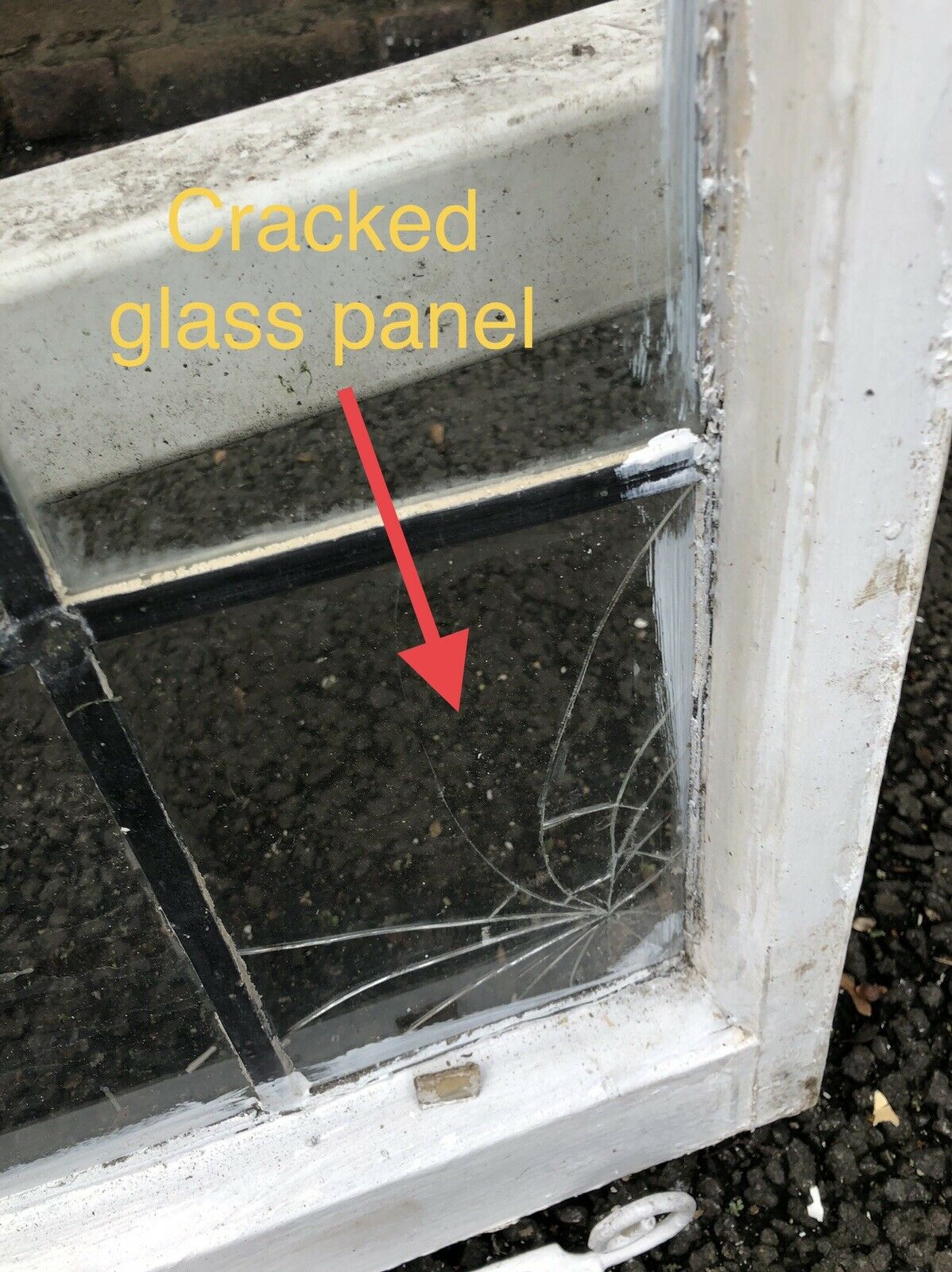 Reclaimed Leaded Light Panel Wooden Window