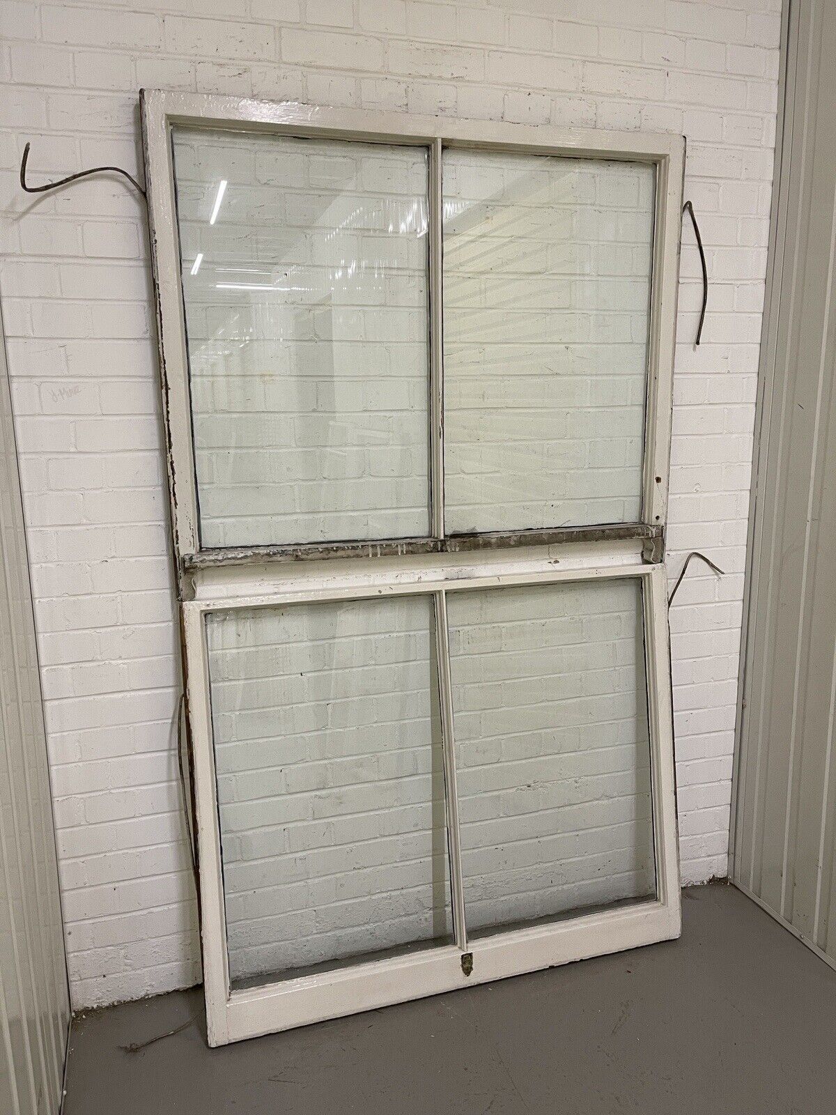 Pair Of Reclaimed Old Victorian Sash Panel Wooden Window 1217 x 947 1215 x 988mm