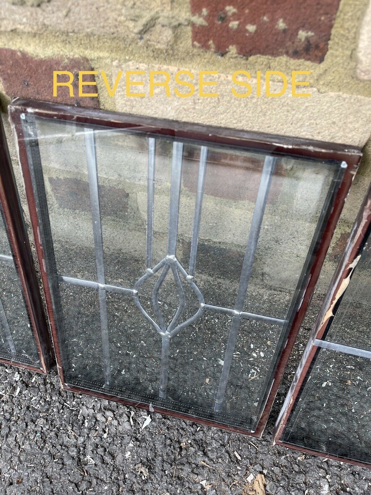 Job Lot Of Four Leaded Light Double Glazed Stained Glass Panes Panels