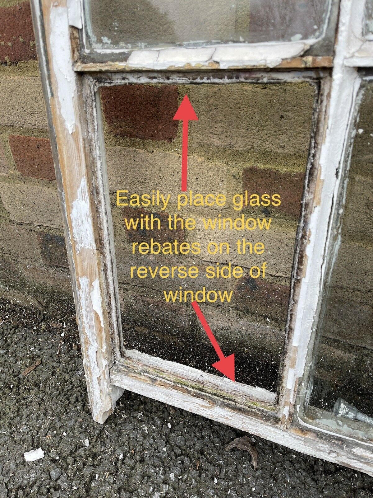 Reclaimed Old Georgian 6 Panel Wooden Window