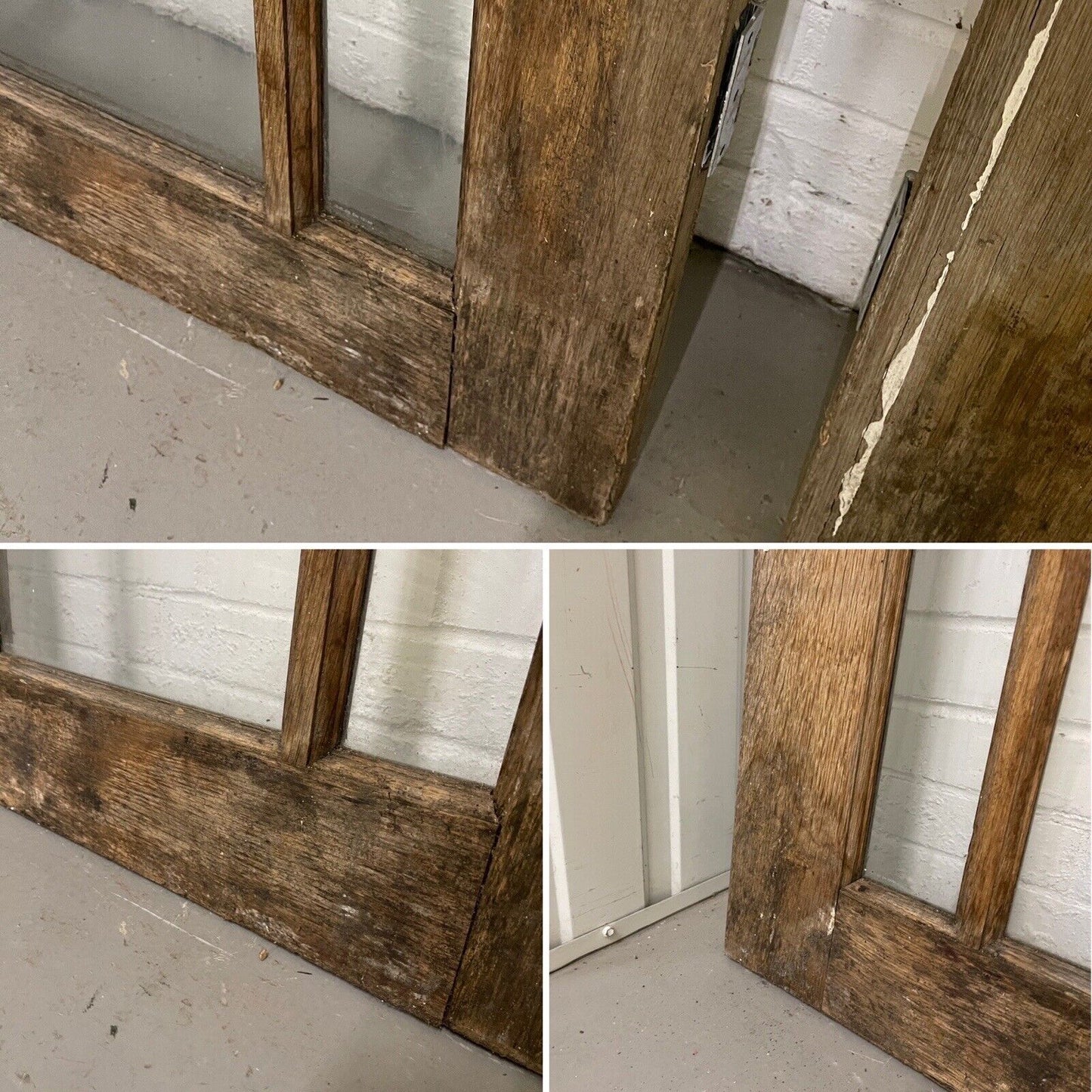 Pair Of Reclaimed Edwardian Wooden Panel External Doors 1870 x 743 1915 x 765mm
