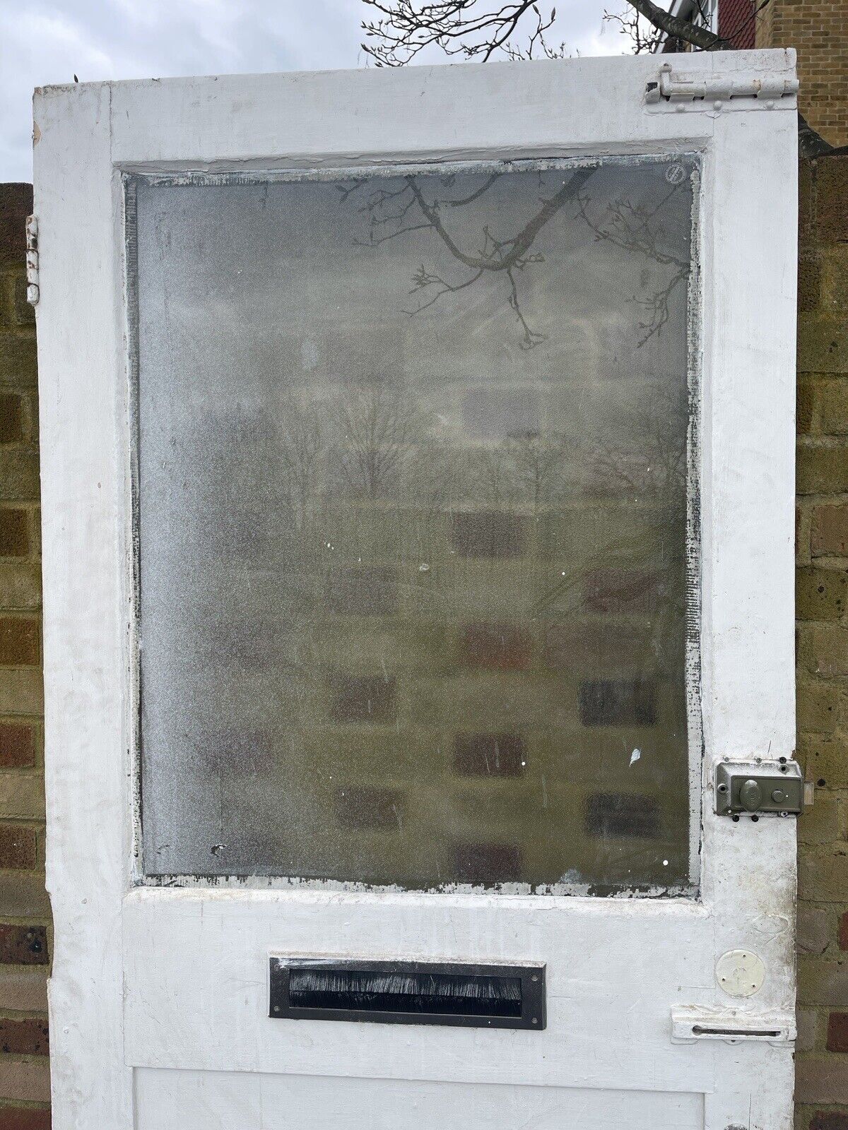 Reclaimed Victorian Edwardian Wooden Panel External Front Door 2125 x 910mm
