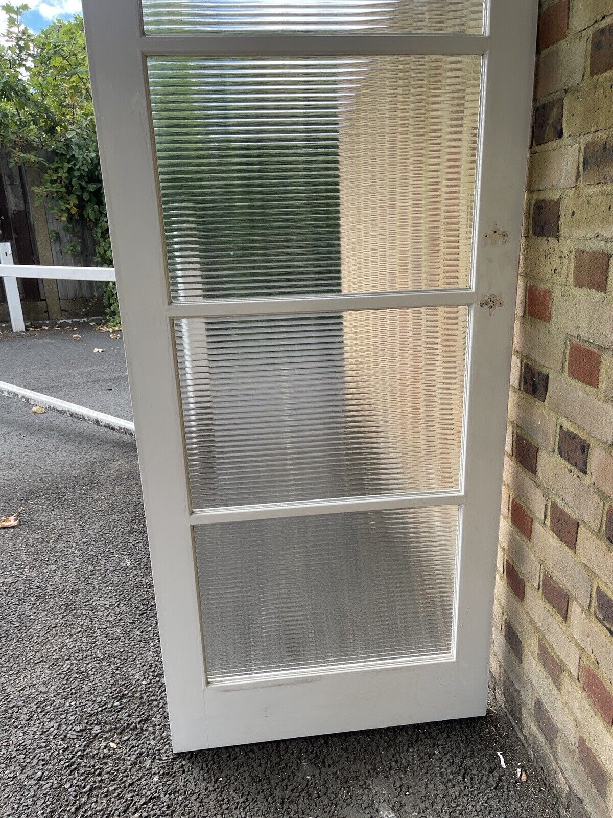 Reclaimed Reeded Glass Internal Or External Door 1965 x 762mm