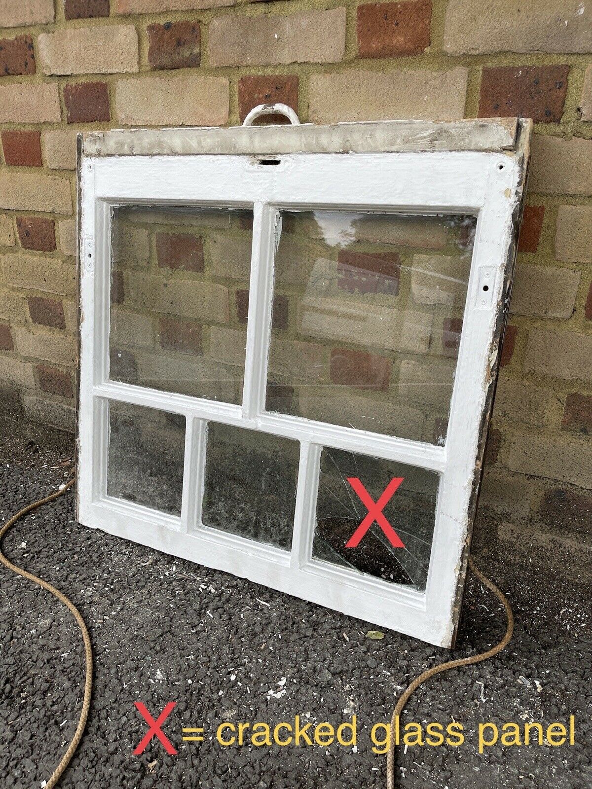 Reclaimed Old Georgian 5 Panel Wooden Sash Window 700 x 690mm