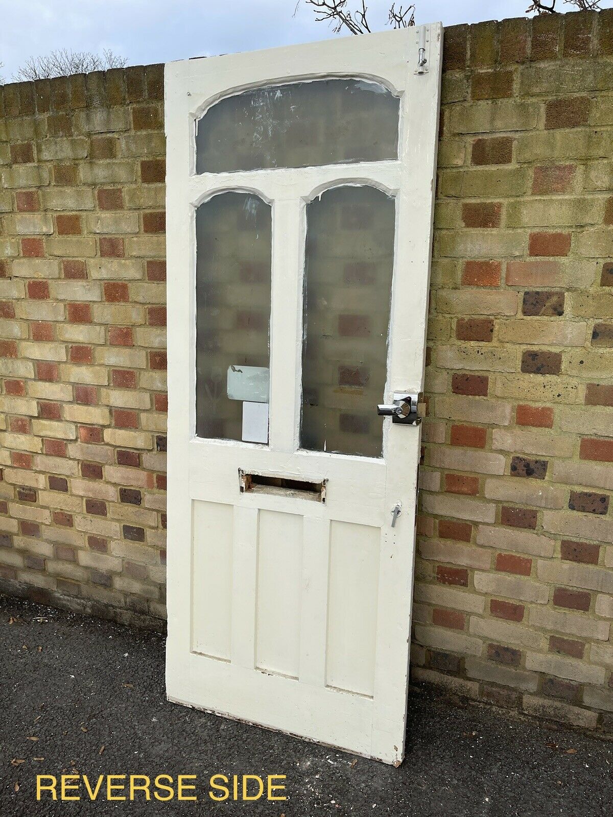 Reclaimed Old Edwardian Victorian Wooden Panel Front Door 2020mm x 815mm