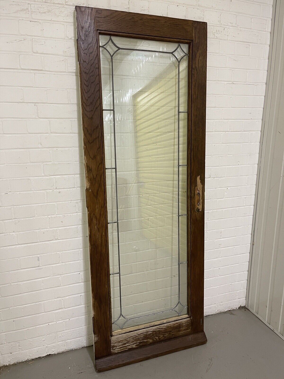 Reclaimed Old Double Glazed Glass Oak Wooden Door Side Back Door 1995 x 744mm