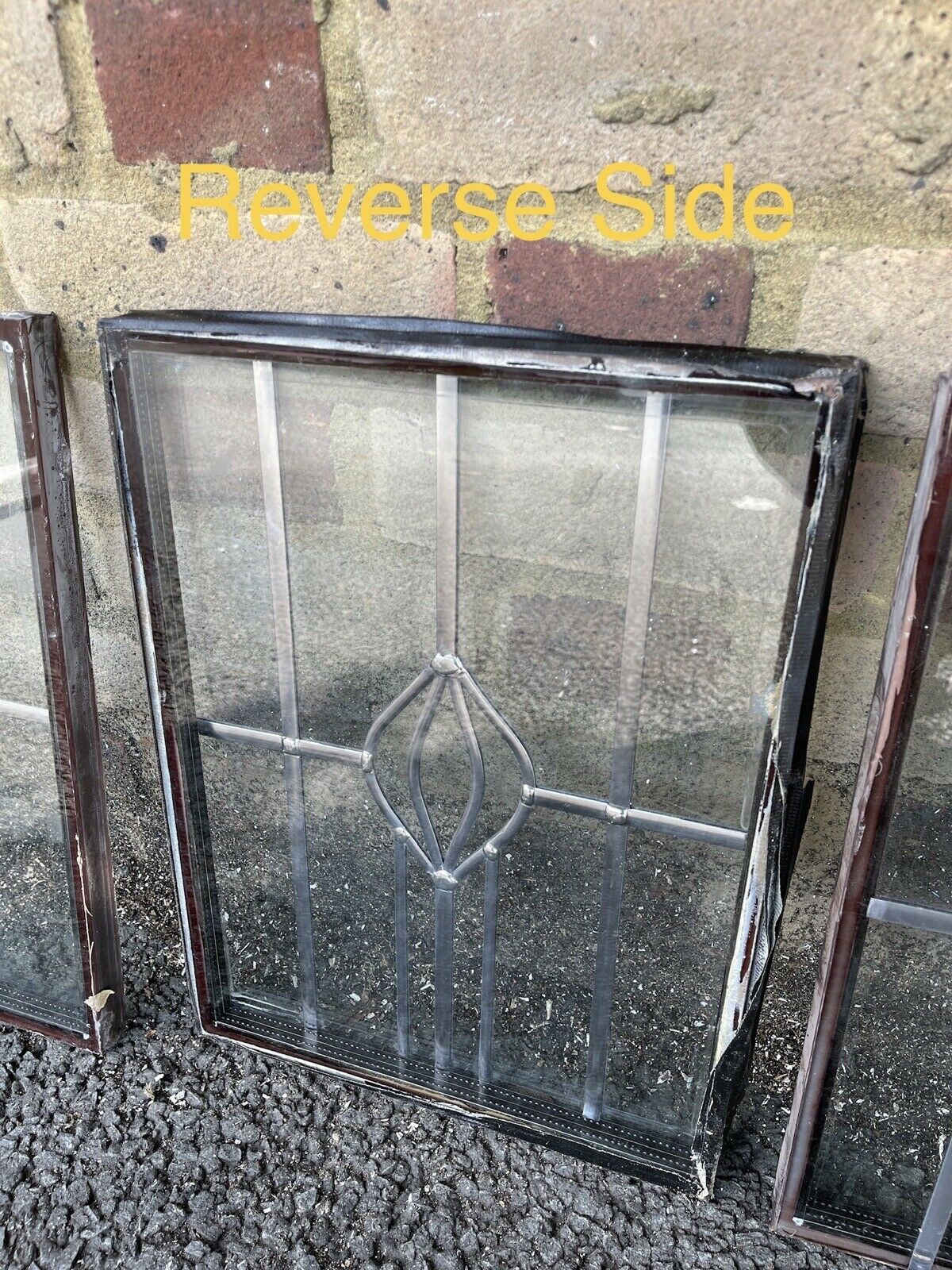 Job Lot Of Five Leaded Light Double Glazed Stained Glass Panes Panels
