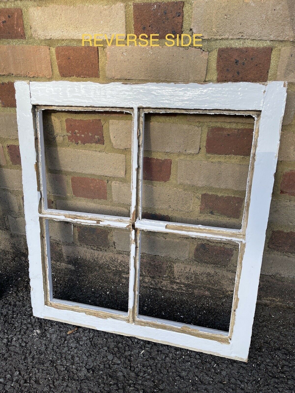 Job Lot Of Reclaimed Georgian 4 Panel Wooden Window NO GLASS Within Panels