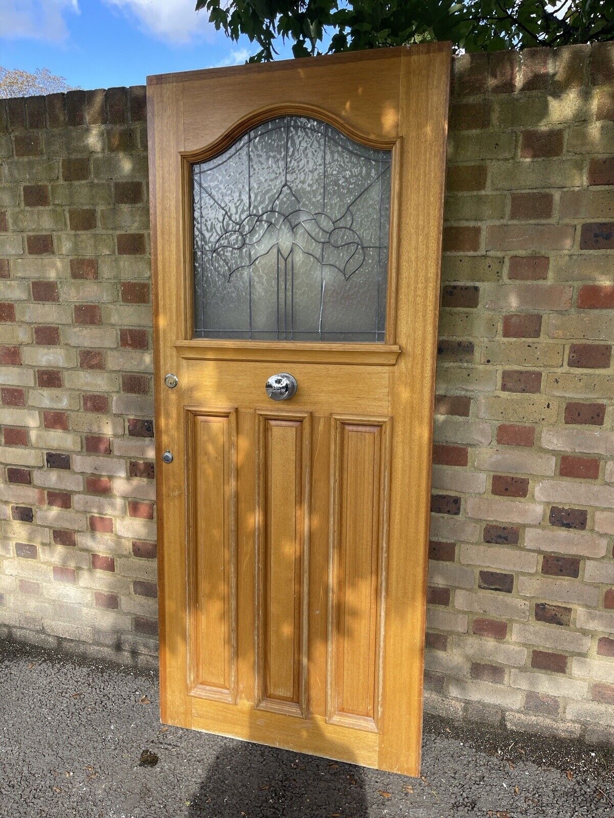 Reclaimed Victorian Edwardian Wooden Panel External Front Door 2030 x 858mm