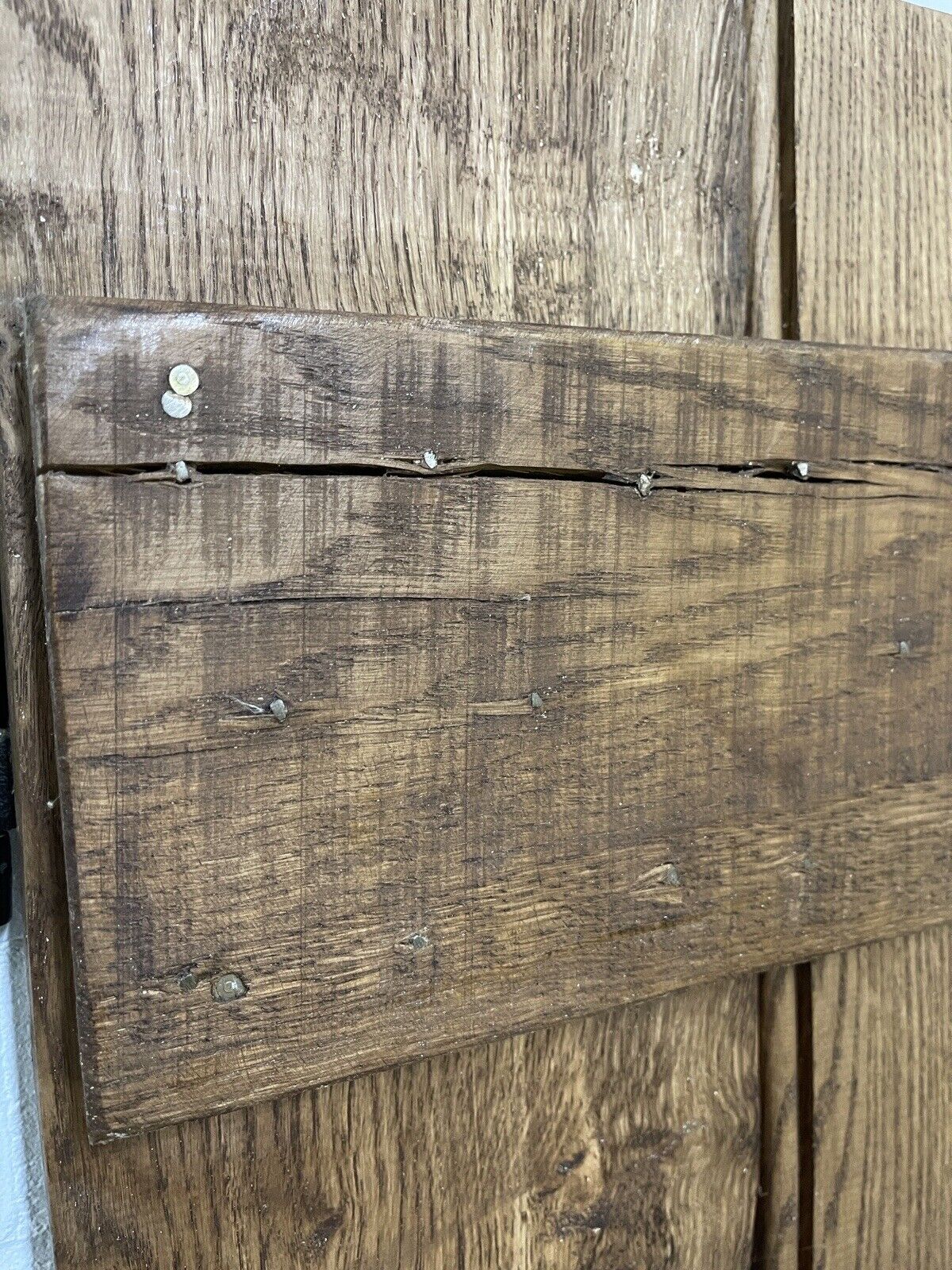 Reclaimed Oak Old Handmade Studded Ledge and Brace door 1547 x 625mm