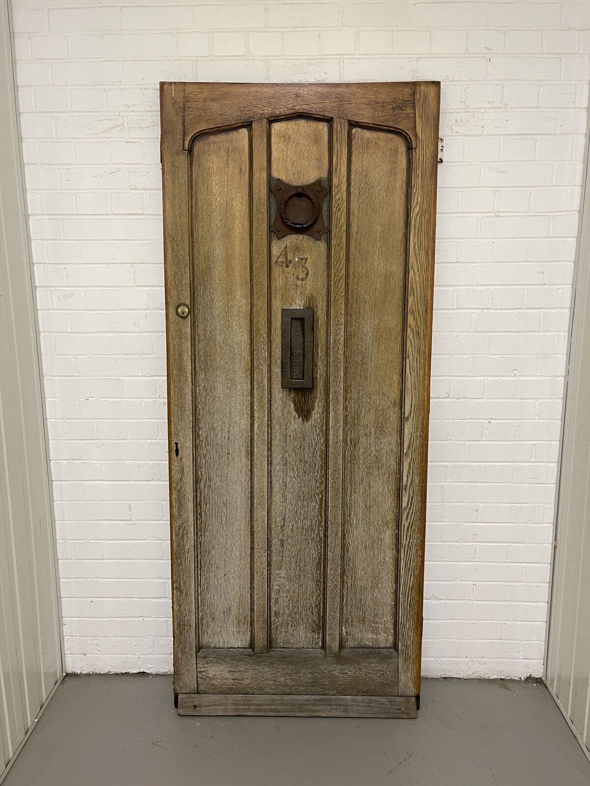 Reclaimed Victorian Edwardian Wooden Panel External Front Door 2073 x 860mm