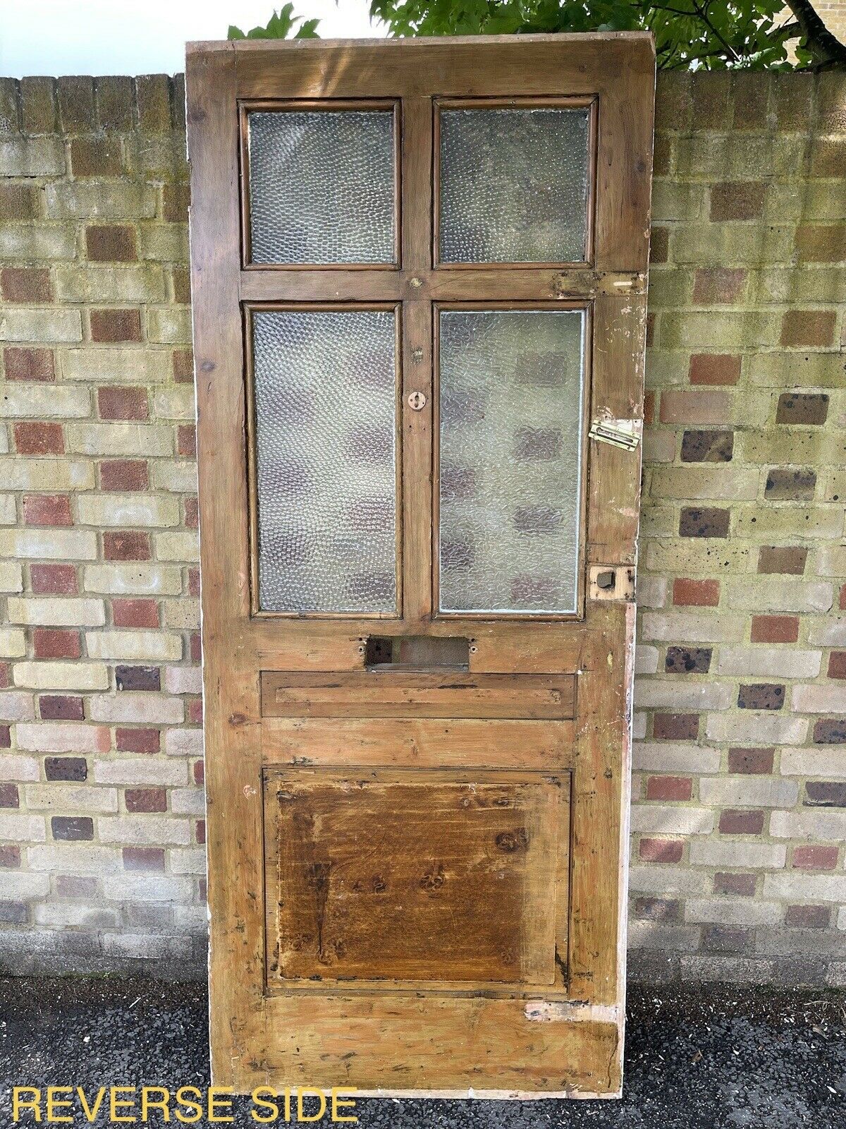 Reclaimed Victorian Edwardian Wooden Panel External Front Door 2075mm x 855mm