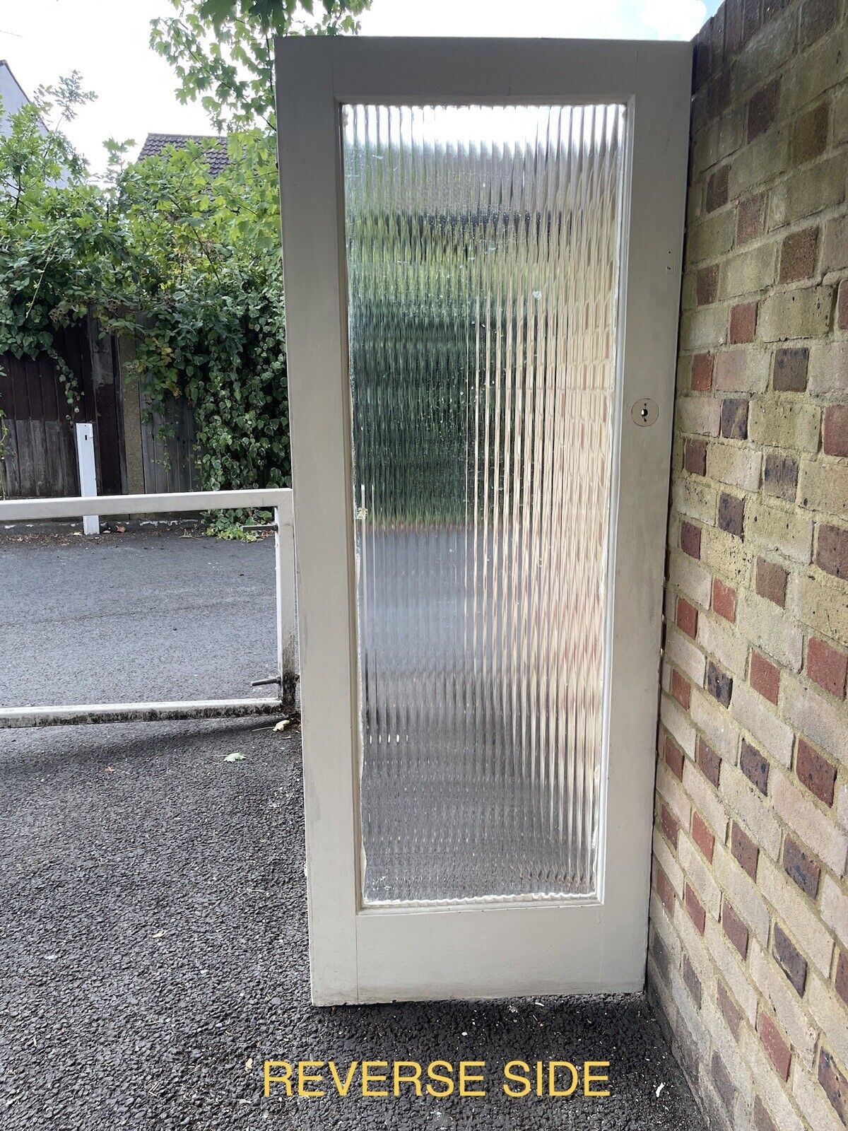 Reclaimed Reeded Glass Internal Or External Door 1975 x 763mm