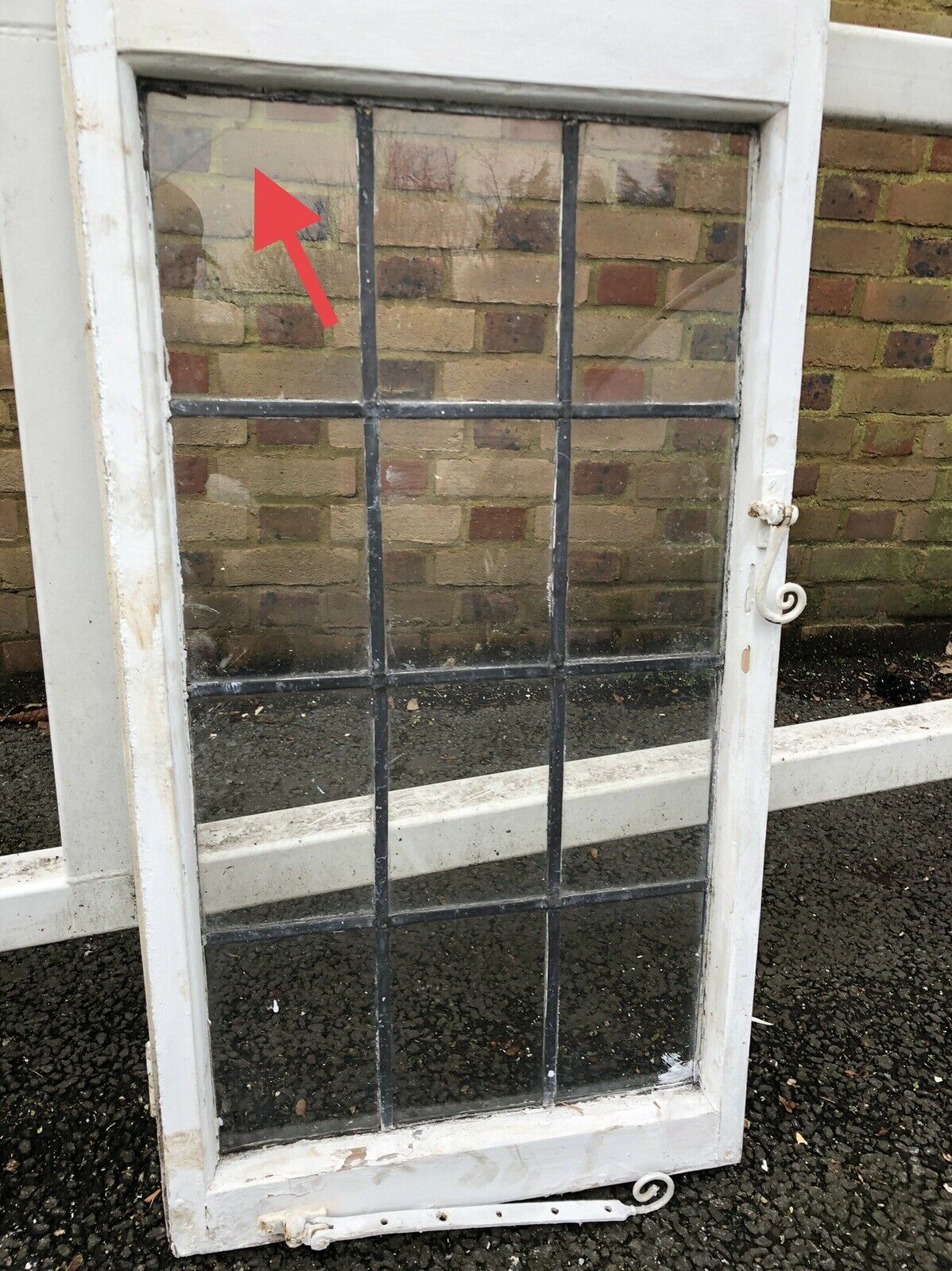 Reclaimed Leaded Light Panel Wooden Window