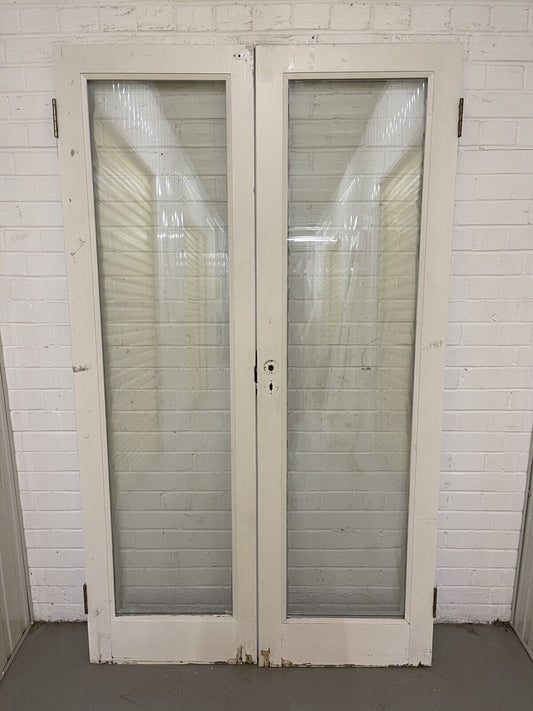 Reclaimed Old French Double Glazed Glass Wooden Double Doors 1965 x 1165mm