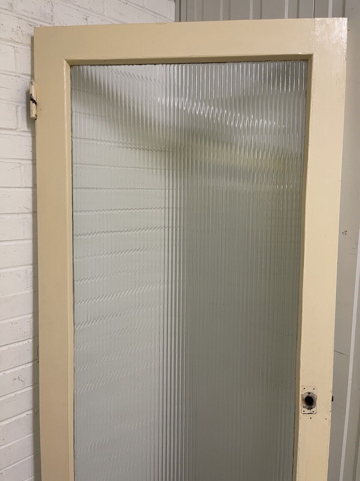 Reclaimed Reeded Glass Internal Or External Door 1970 or 1973 x 835mm